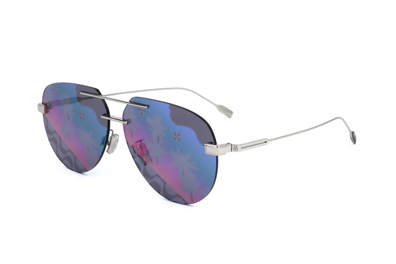 Gafas de sol RIMOWA RW40011U 16U - Diseño playa de aviador, con varillas de acero inoxidable, para hombre