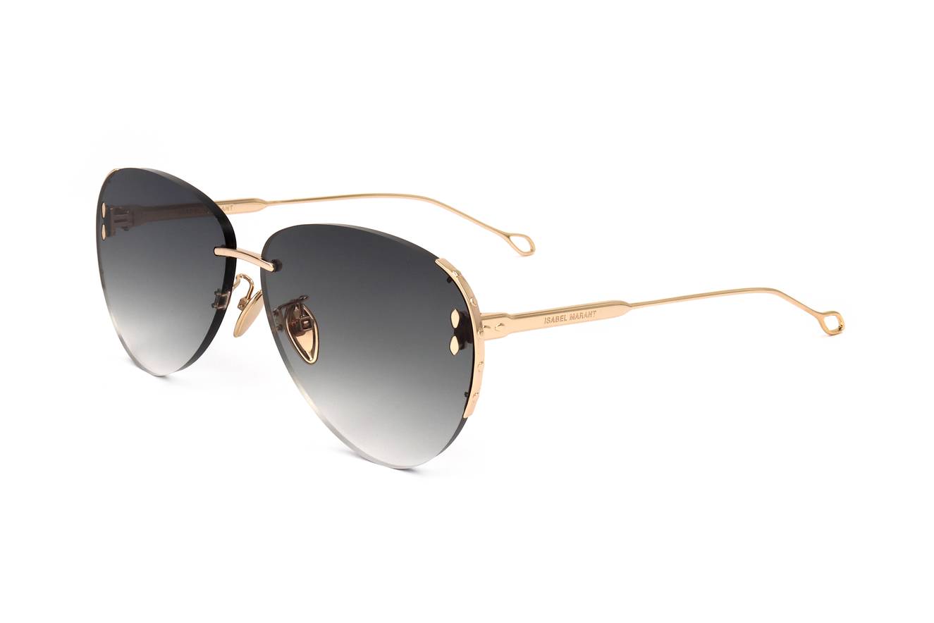 Gafas de sol Isabel Marant Diseño elegante de aviador dorado, para mujer