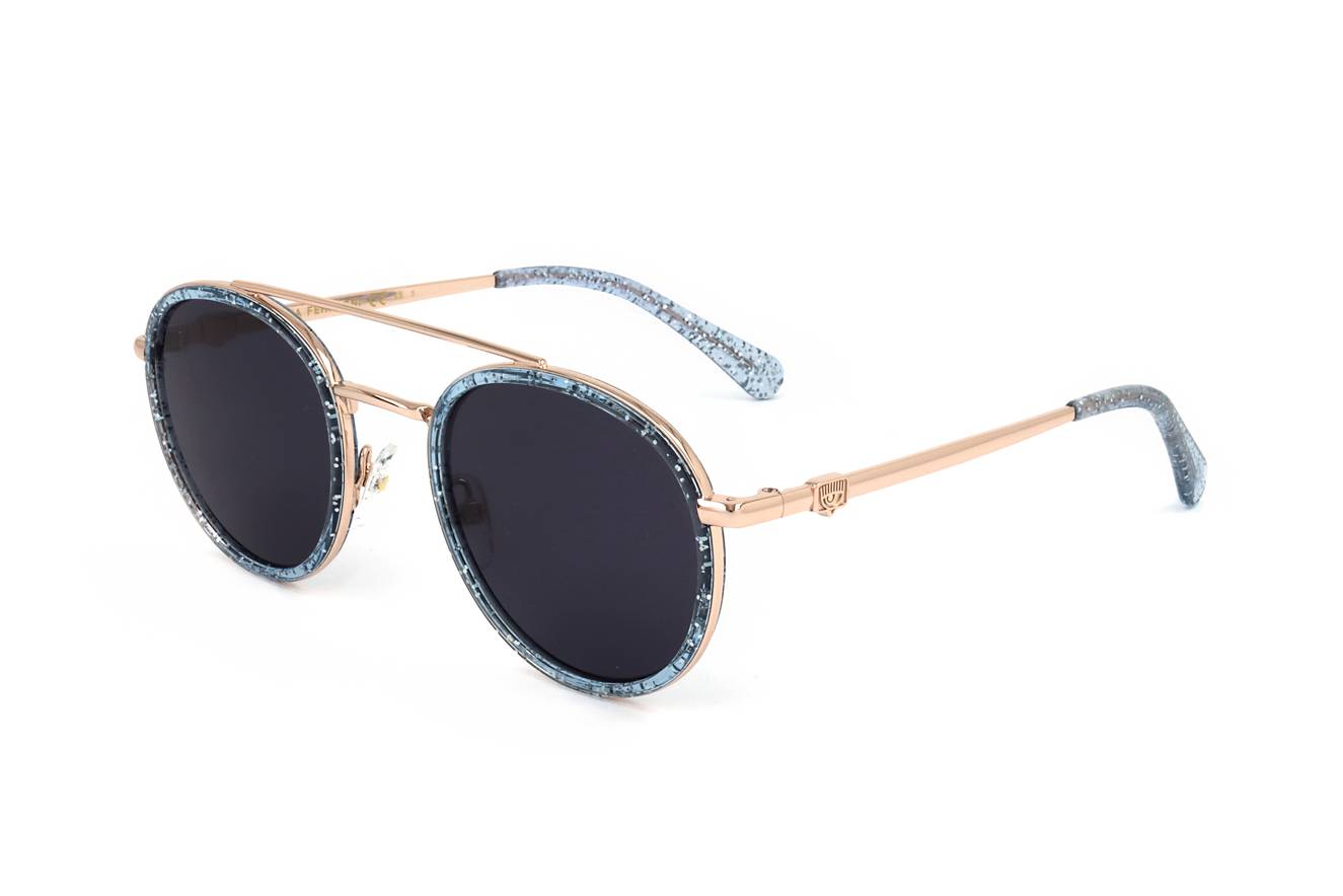 Chiara Ferragni CF1004 WS7IR Sunglasses - Round Design with Gold Metal