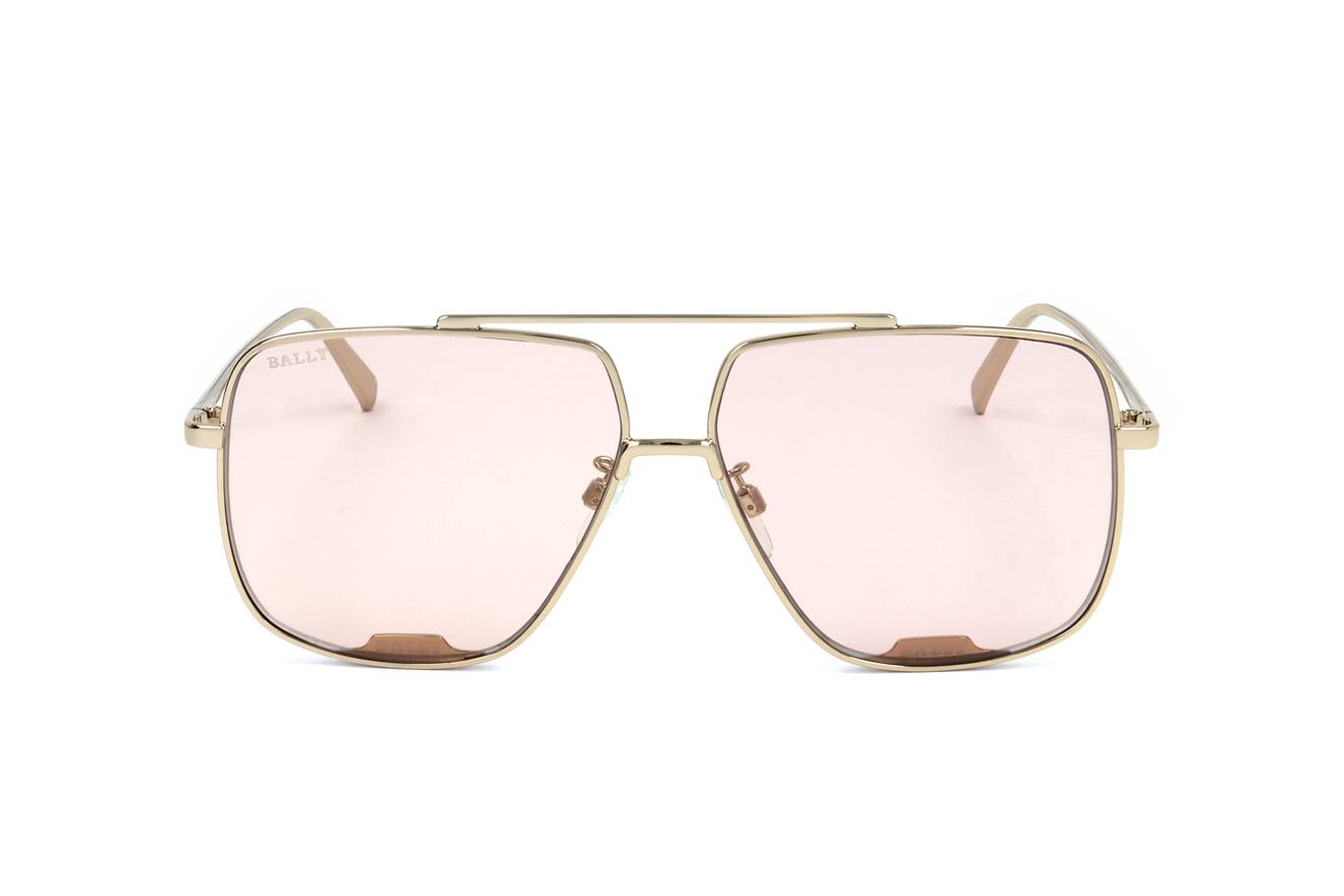 Gafas de sol Bally BY0017D 32Y - Diseño rectangular de metal dorado unisex