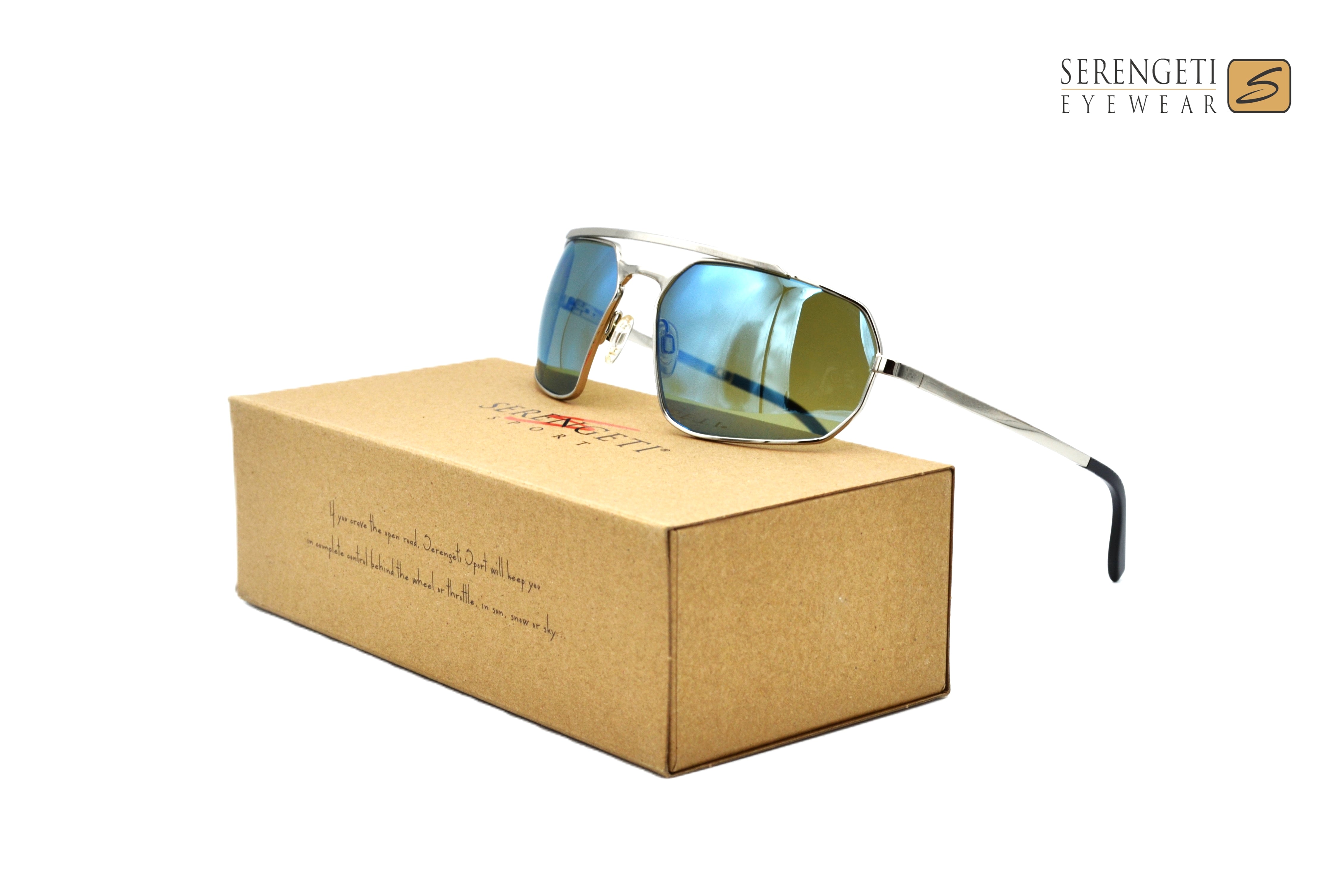 Gafas de sol Serengeti HINKLEY SS570006 Diseño de metal plateado, para hombre