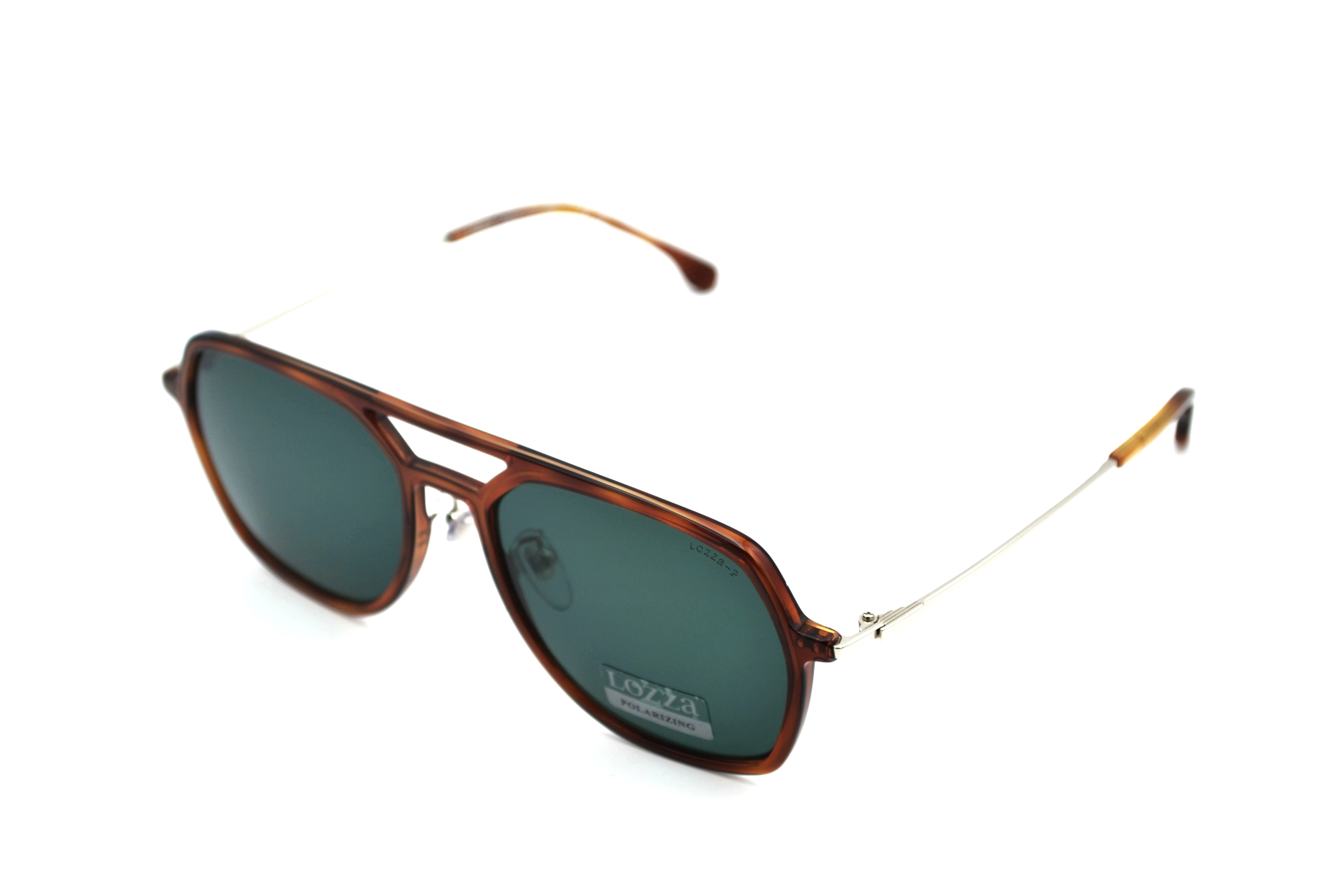 Gafas de sol Lozza SL4215M 710P - Lentes polarizadas, Diseño de acetato y metal, para hombre