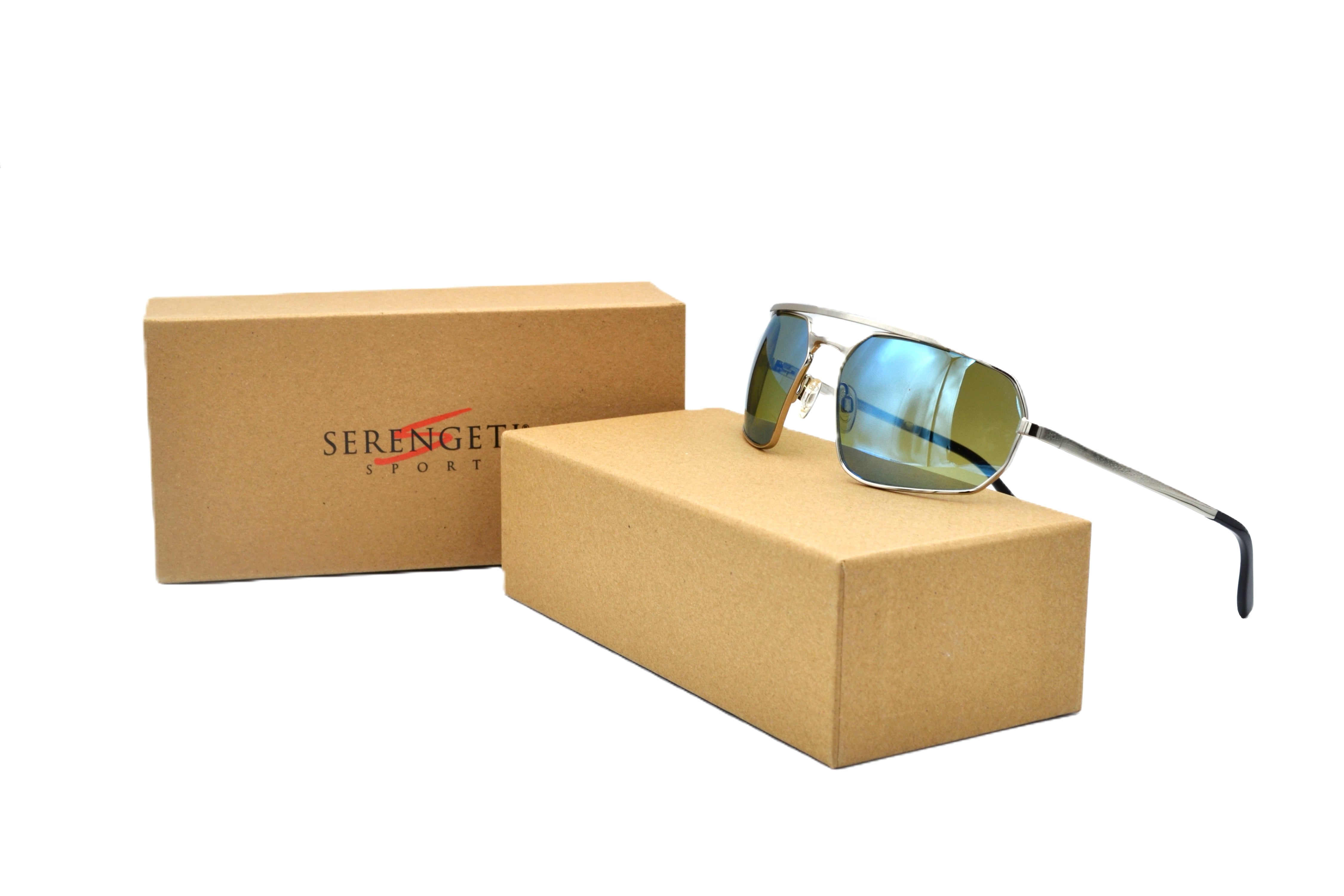 Gafas de sol Serengeti HINKLEY SS570006 Diseño de metal plateado, para hombre