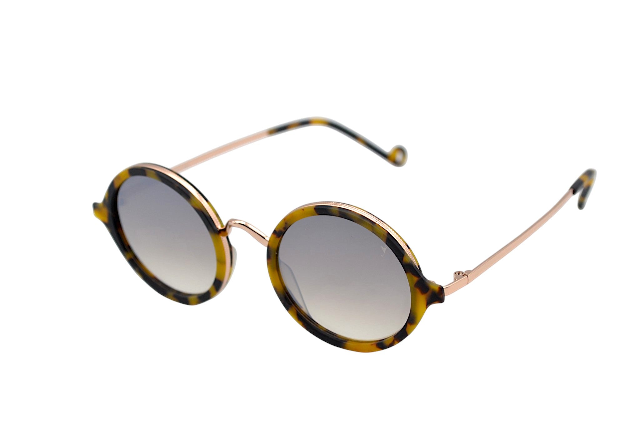 Gafas de sol Eyepetizer- Des Art diseño redondeado de acetato y metal dorado, para mujer