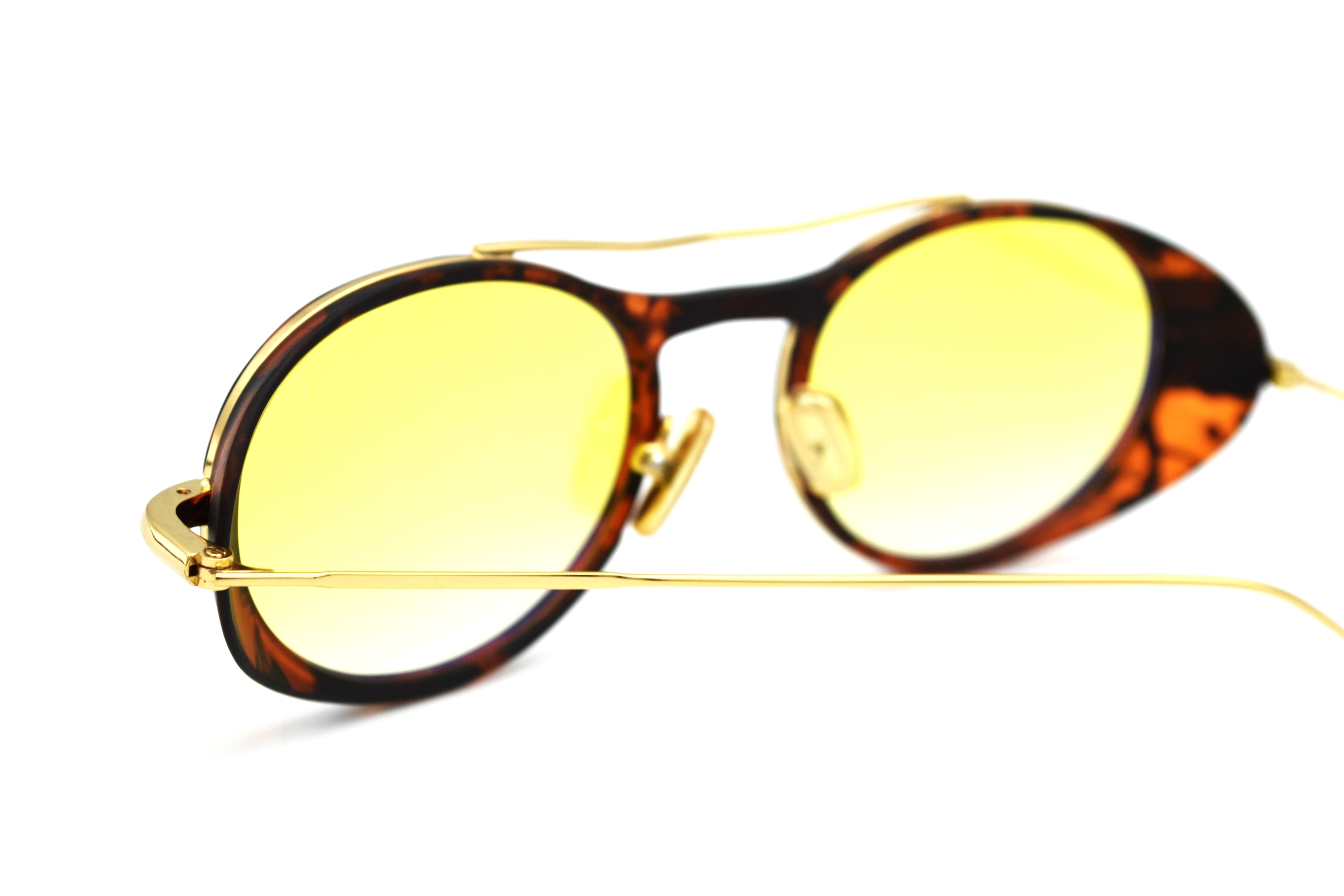Gafas de sol Eyepetizer- HELEN, diseño ovalado de acetato y metal dorado, para mujer