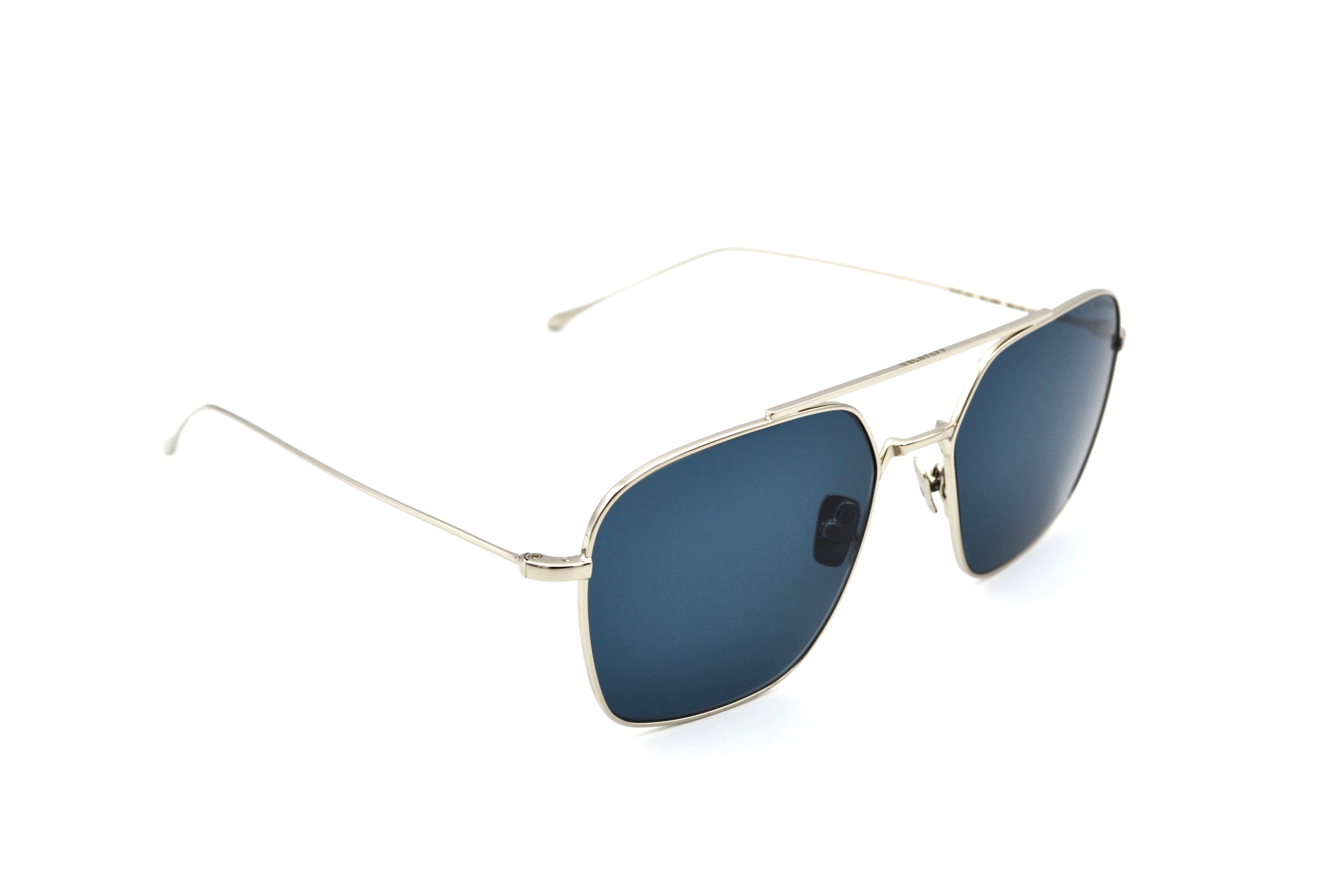 Gafas de sol Belstaff OUTLAW II Grey, Diseño rectangular de metal, Fabricado en Japón