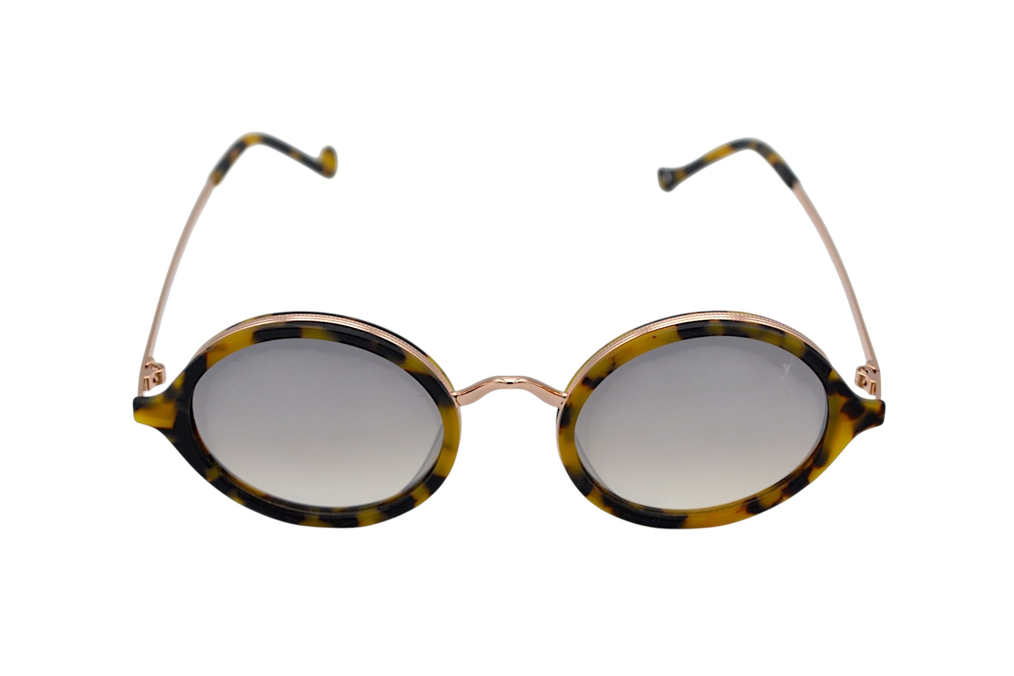 Gafas de sol Eyepetizer- Des Art diseño redondeado de acetato y metal dorado, para mujer