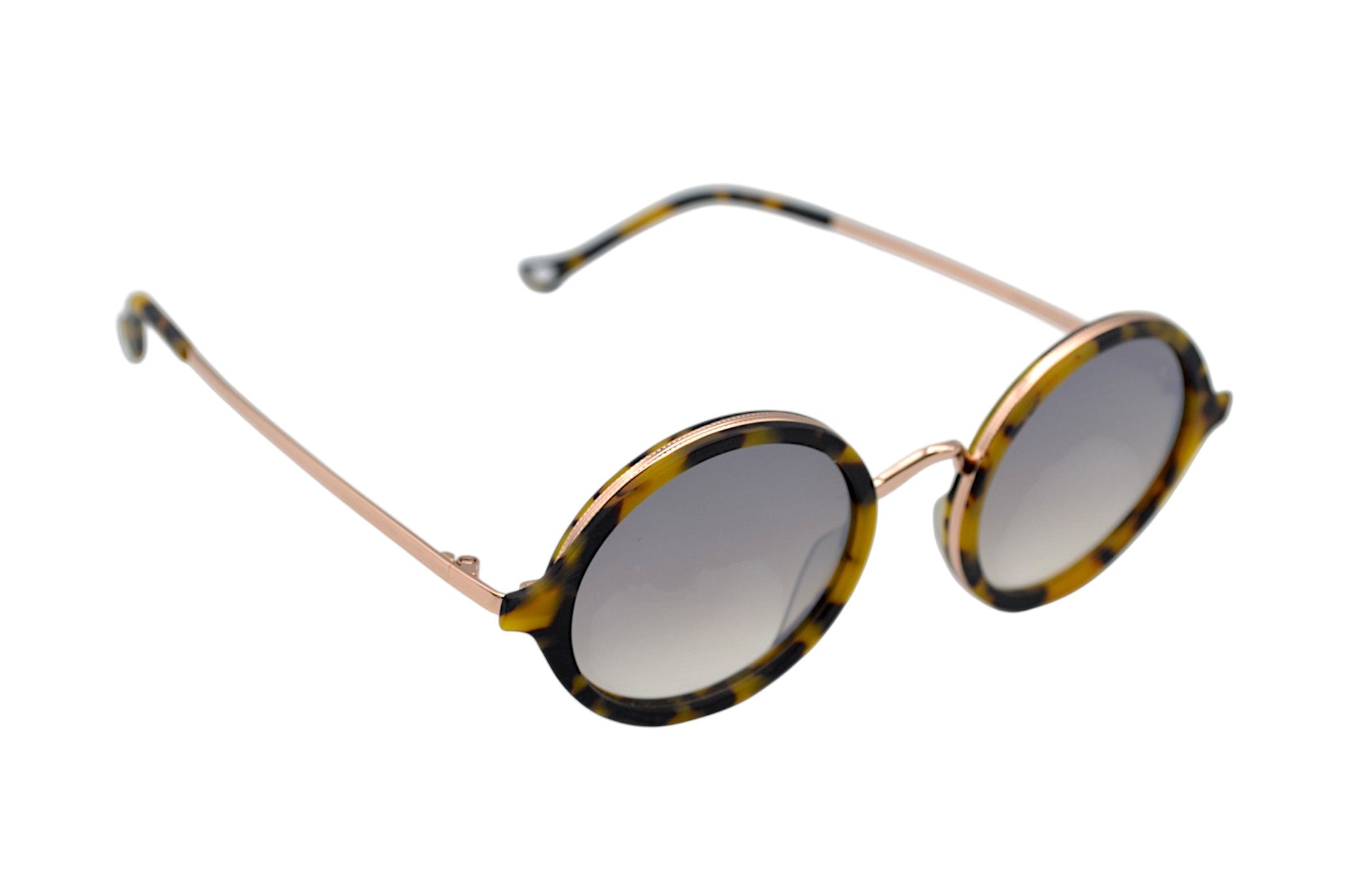 Gafas de sol Eyepetizer- Des Art diseño redondeado de acetato y metal dorado, para mujer