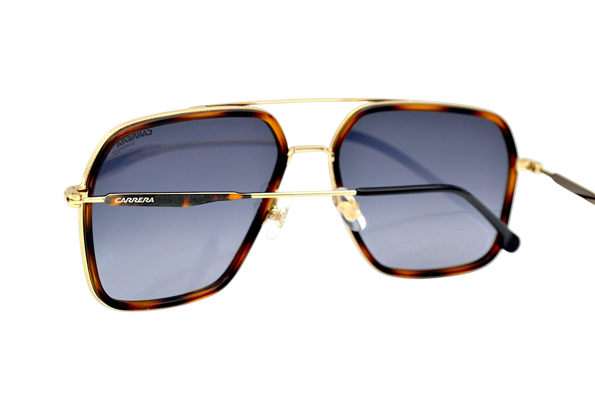 Gafas de sol CARRERA para hombre, con cuero rectangular metal dorado 273S 08690