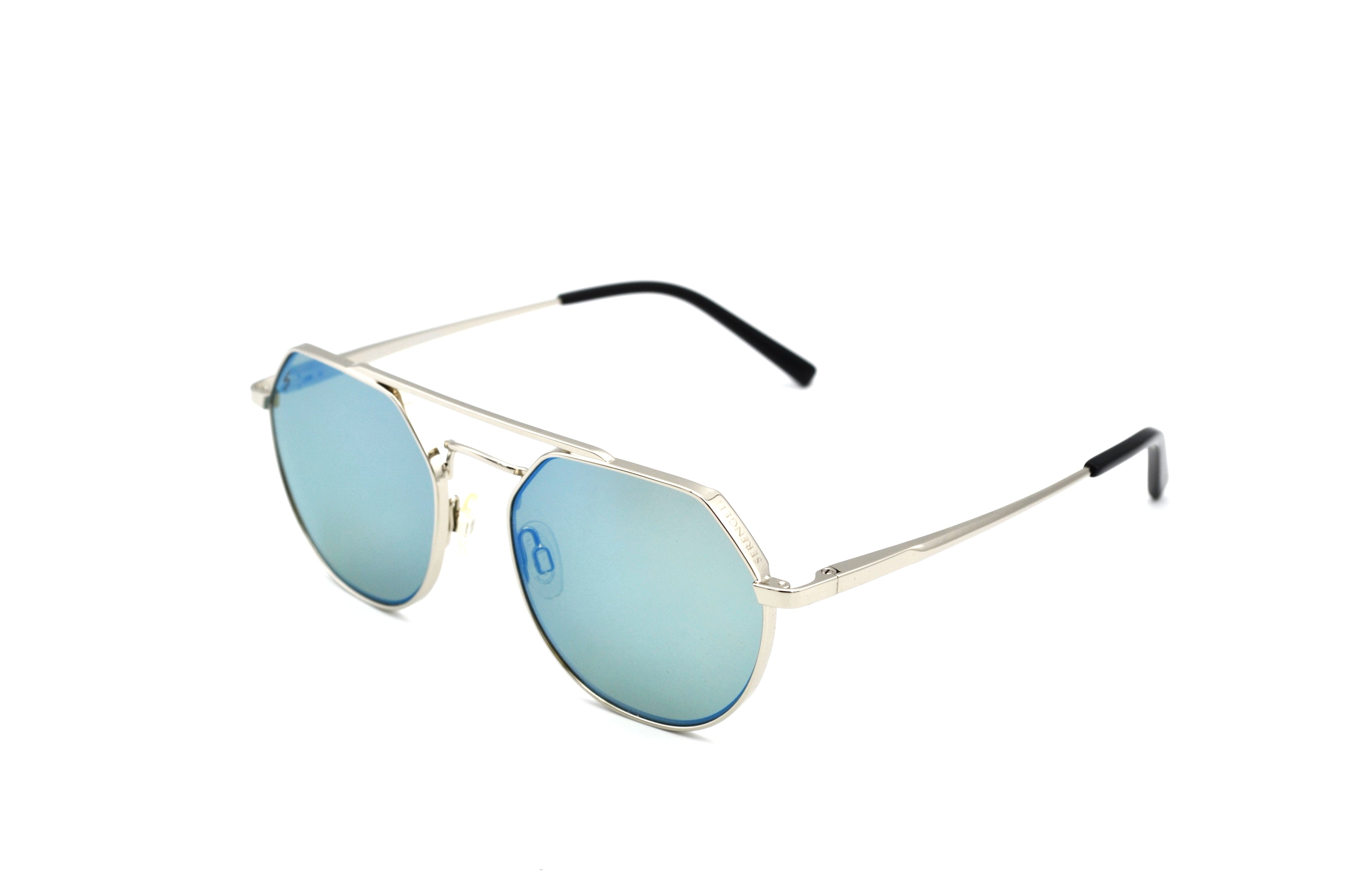 Gafas de sol Serengeti SHELBY SS533004 Diseño de metal plateado, unisex