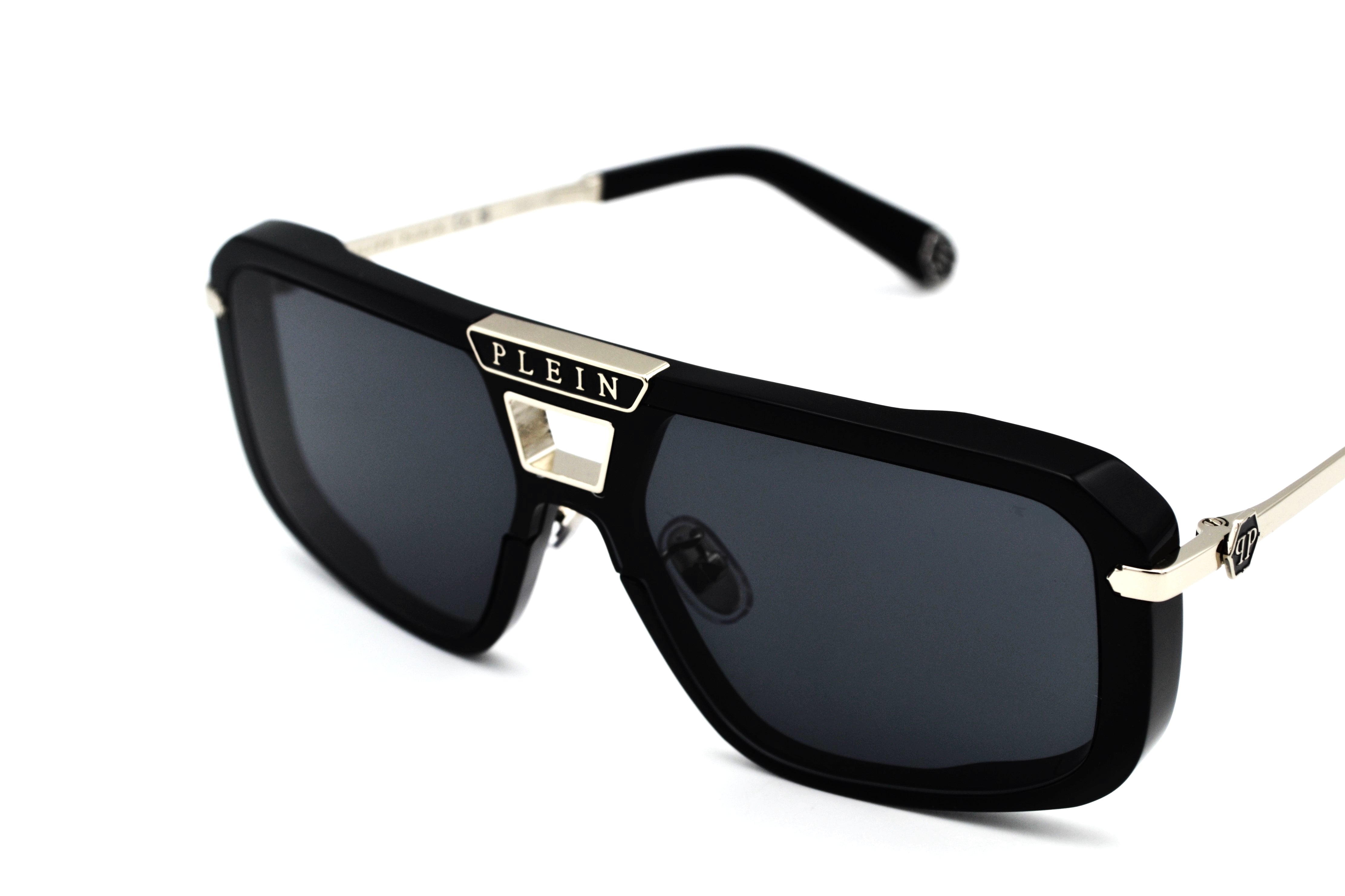 Philipp Plein Sunglasses - Plein Legacy SPP008, Acetate and silver metal design for men