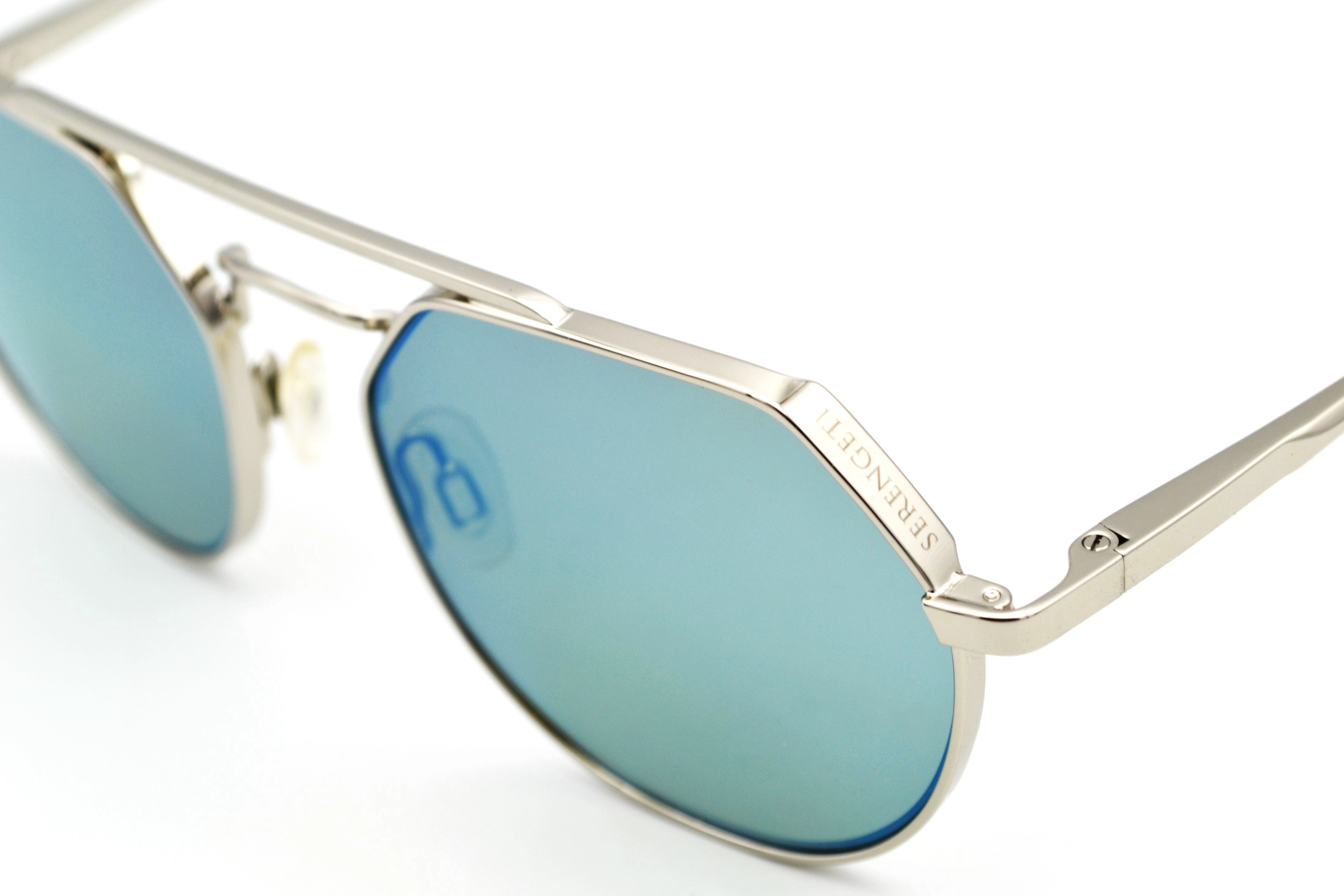 Gafas de sol Serengeti SHELBY SS533004 Diseño de metal plateado, unisex