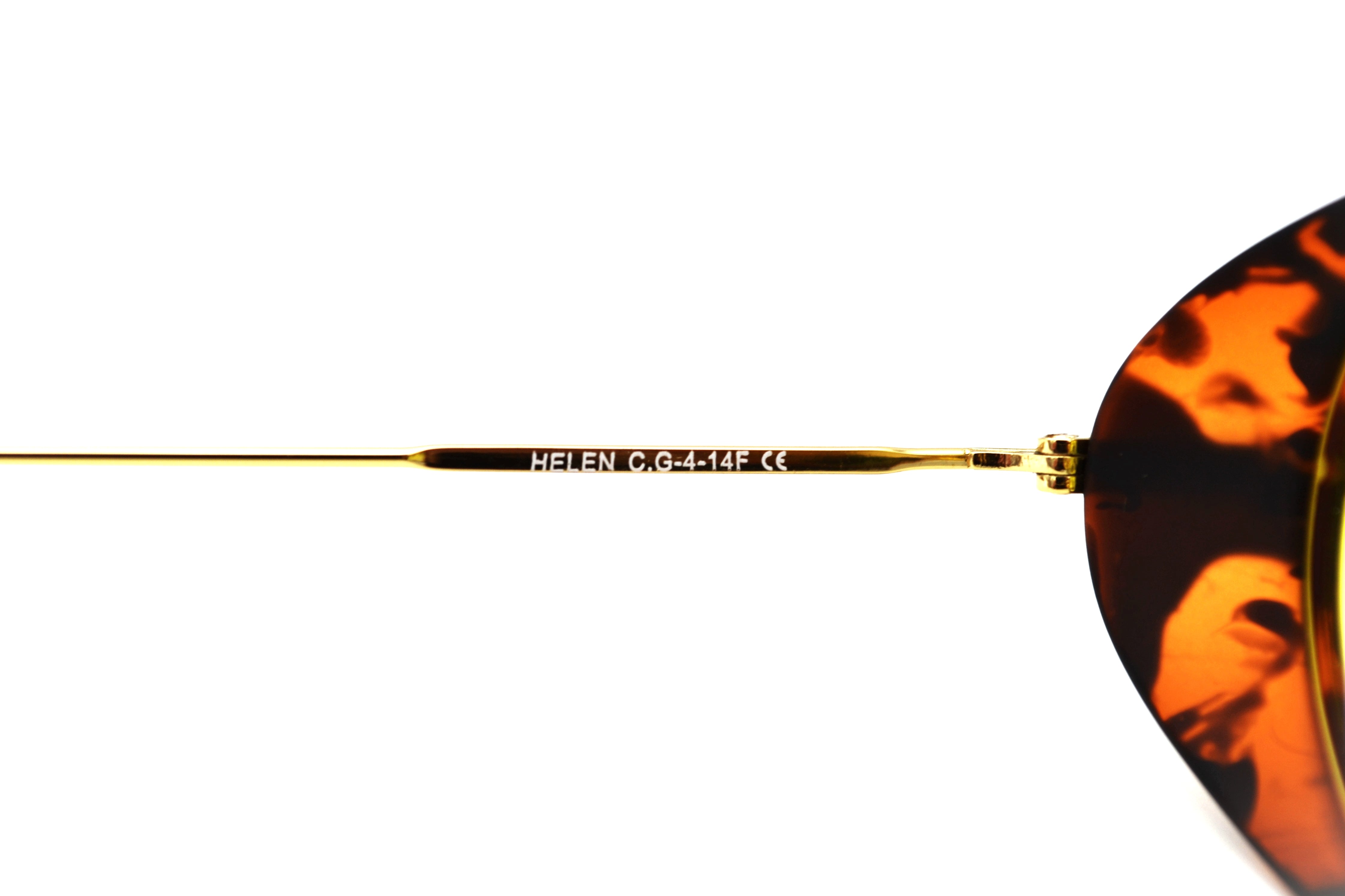Gafas de sol Eyepetizer- HELEN, diseño ovalado de acetato y metal dorado, para mujer