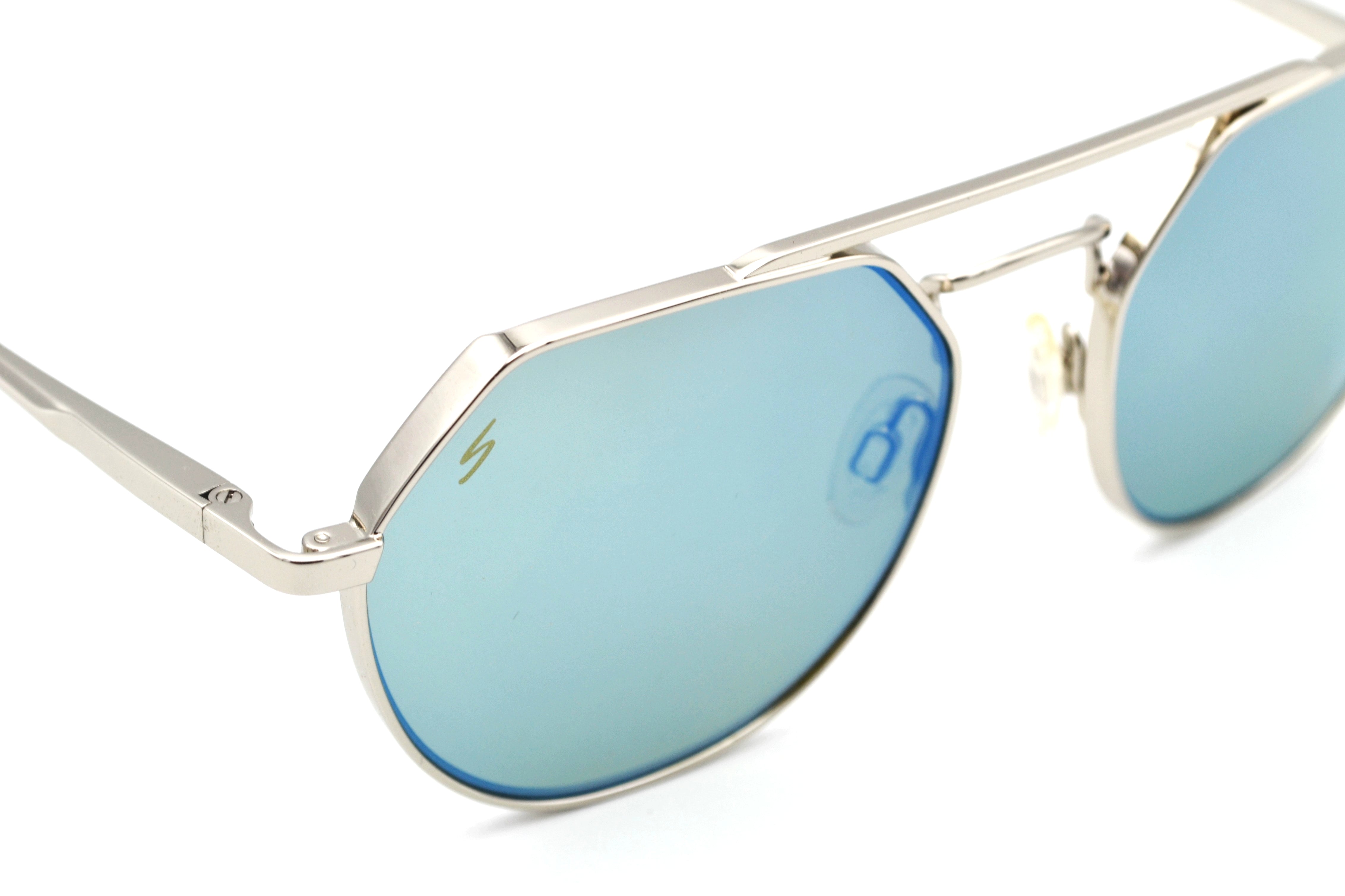 Gafas de sol Serengeti SHELBY SS533004 Diseño de metal plateado, unisex