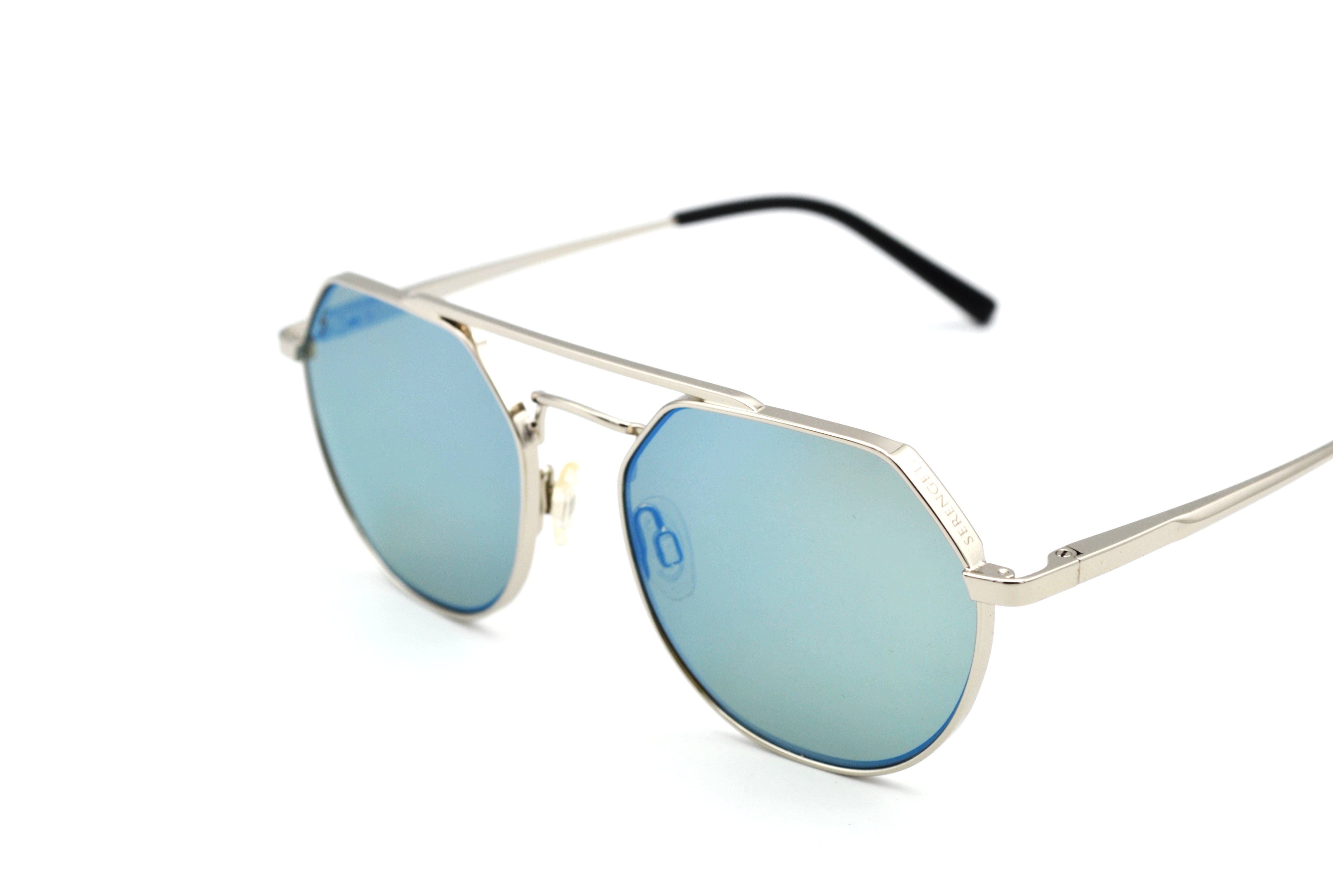 Gafas de sol Serengeti SHELBY SS533004 Diseño de metal plateado, unisex