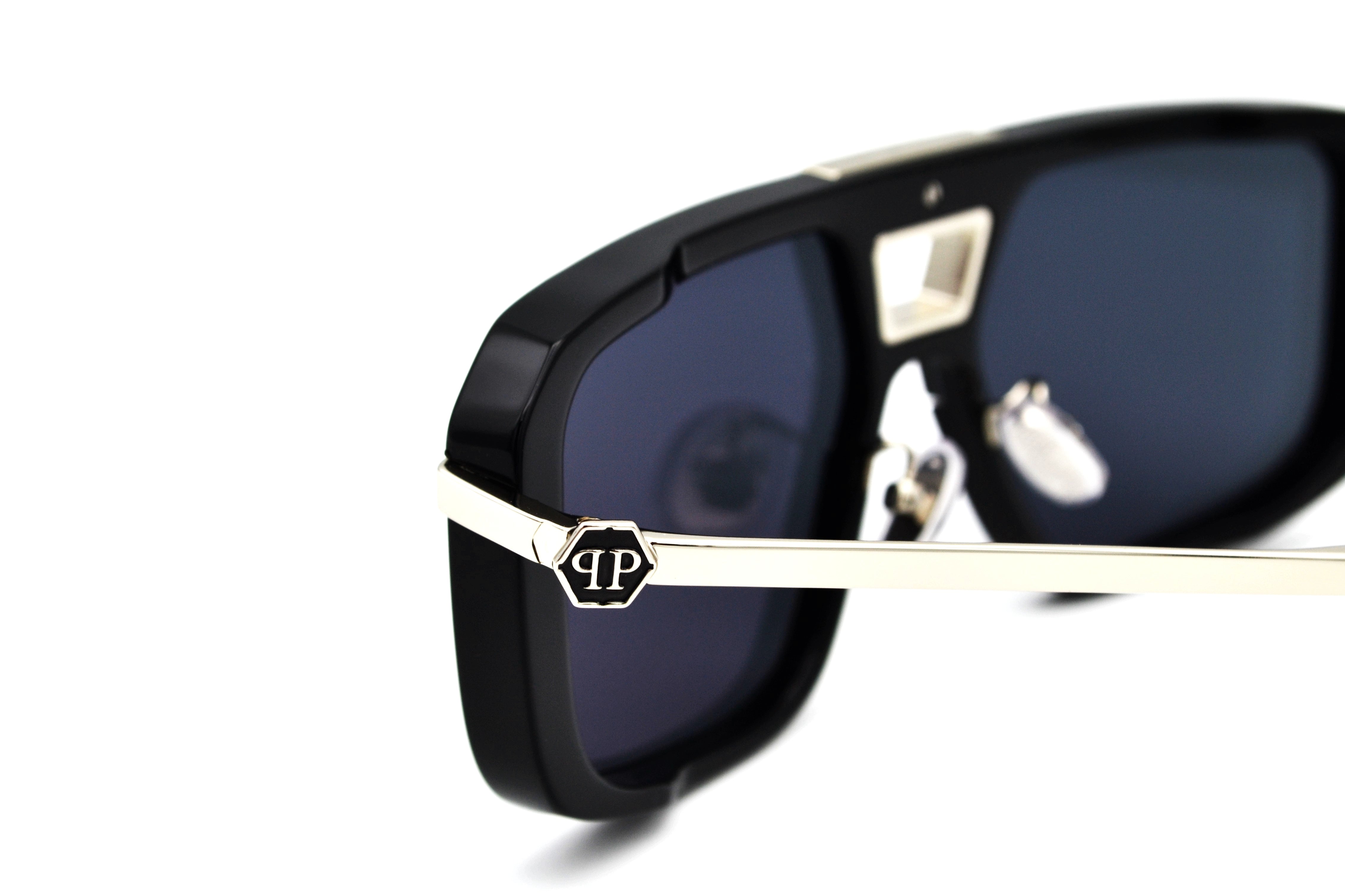 Philipp Plein Sunglasses - Plein Legacy SPP008, Acetate and silver metal design for men