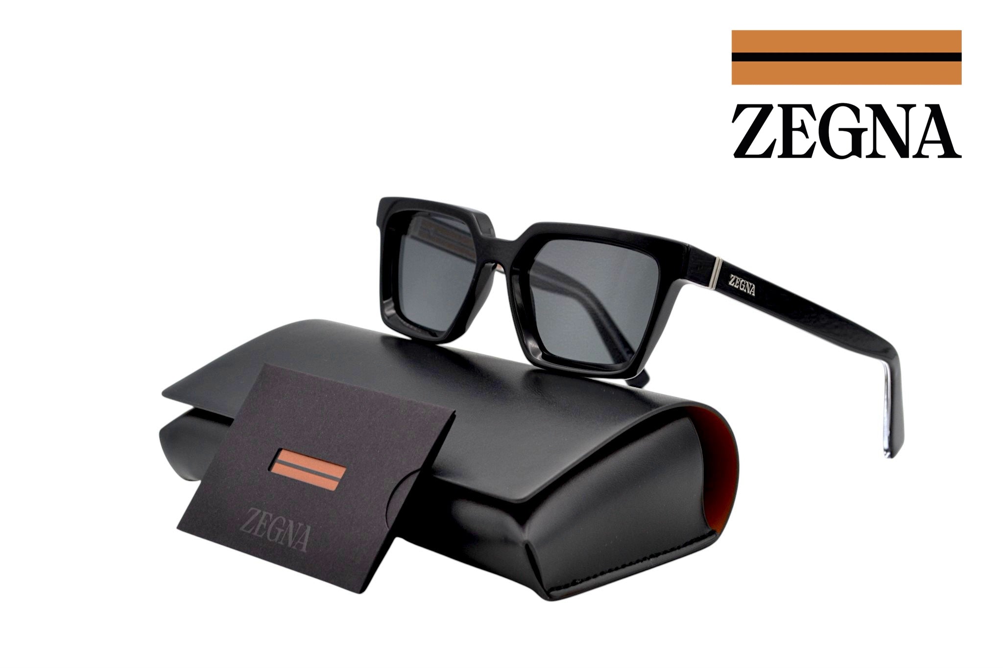 Gafas de sol Ermenegildo Zegna EZ0214 01A - Diseño de Acetato negro para hombre