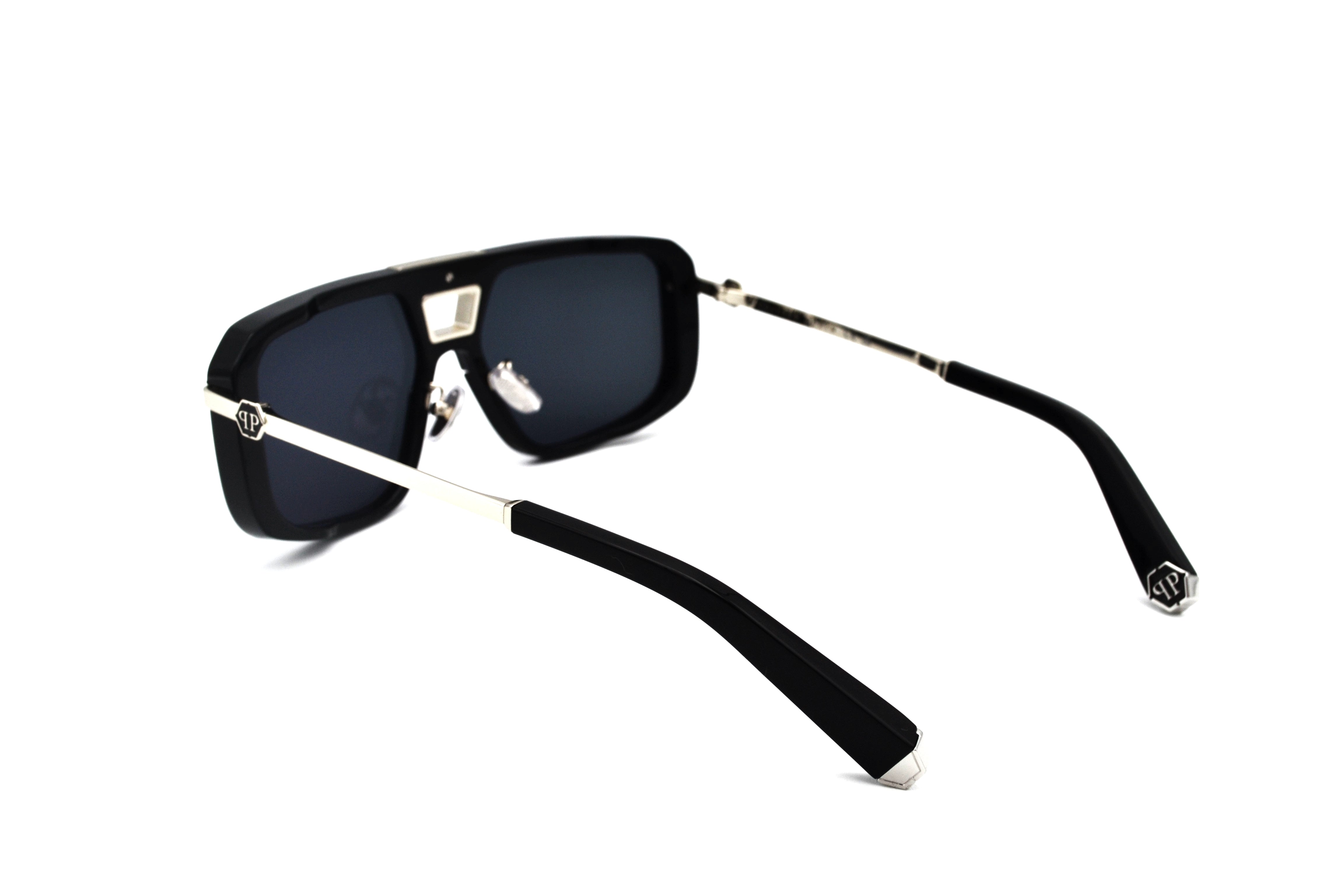 Philipp Plein Sunglasses - Plein Legacy SPP008, Acetate and silver metal design for men