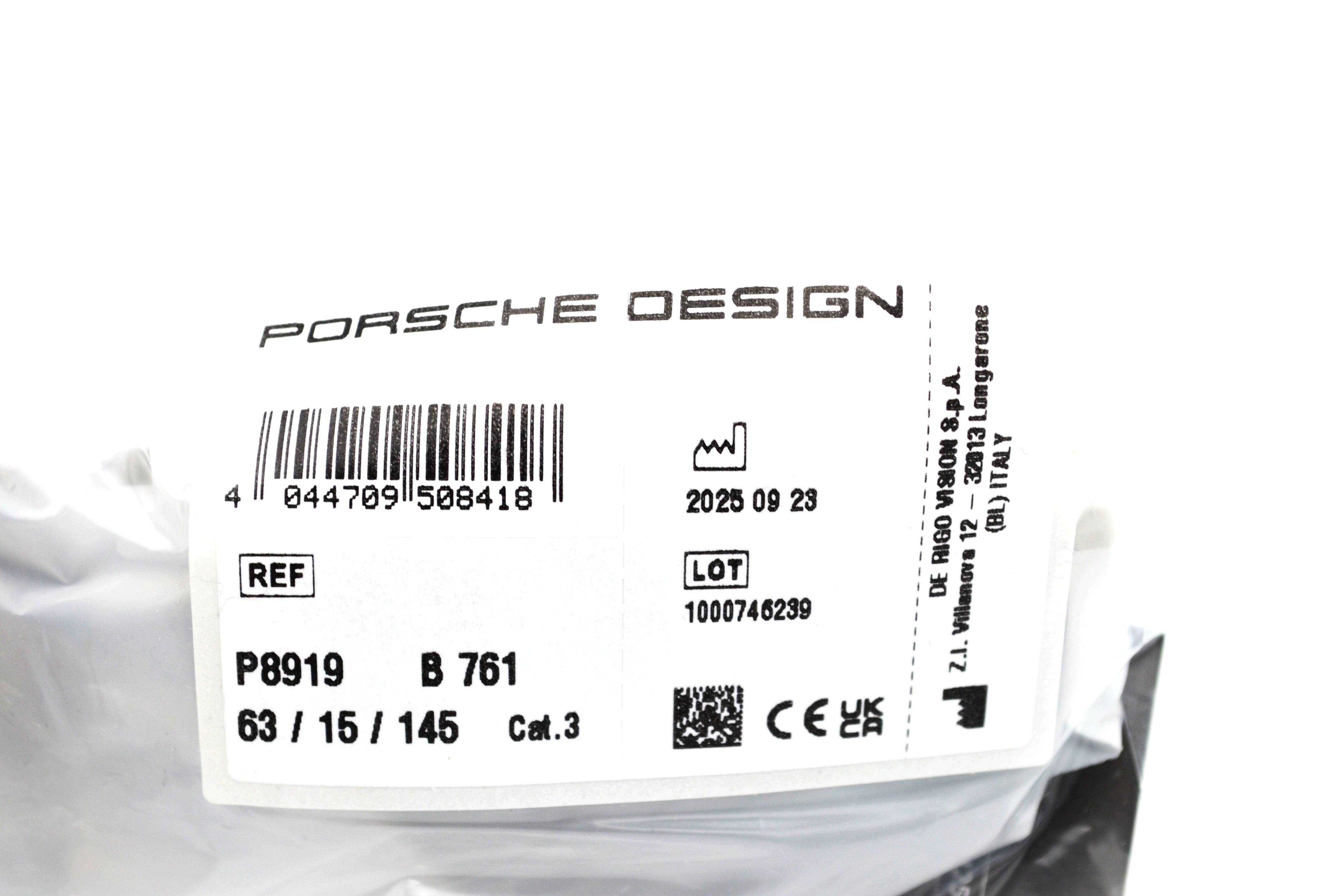 Gafas de sol Porsche Design P8919B - fabricada en Italia por De Rigo, para hombre