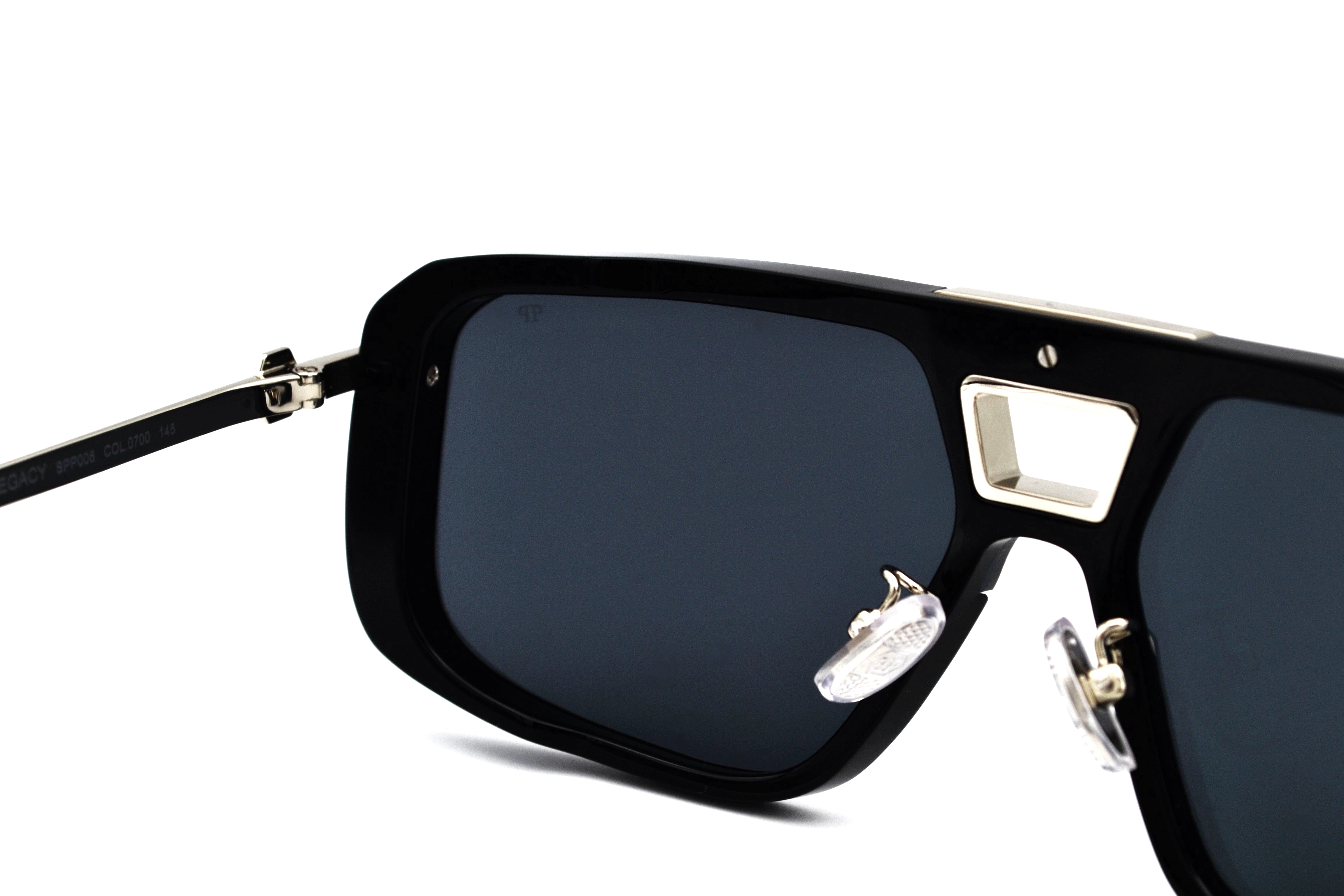 Philipp Plein Sunglasses - Plein Legacy SPP008, Acetate and silver metal design for men