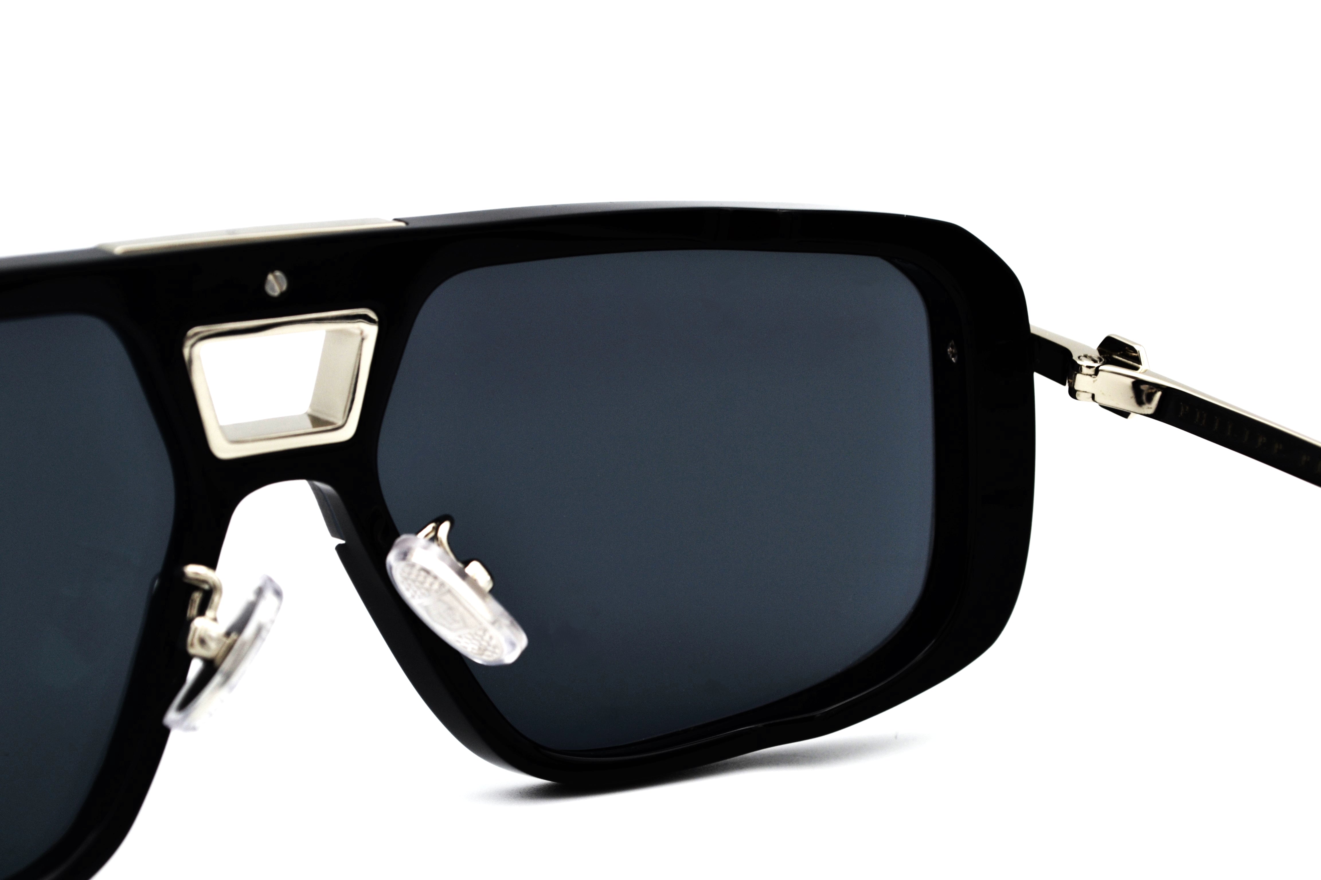 Philipp Plein Sunglasses - Plein Legacy SPP008, Acetate and silver metal design for men