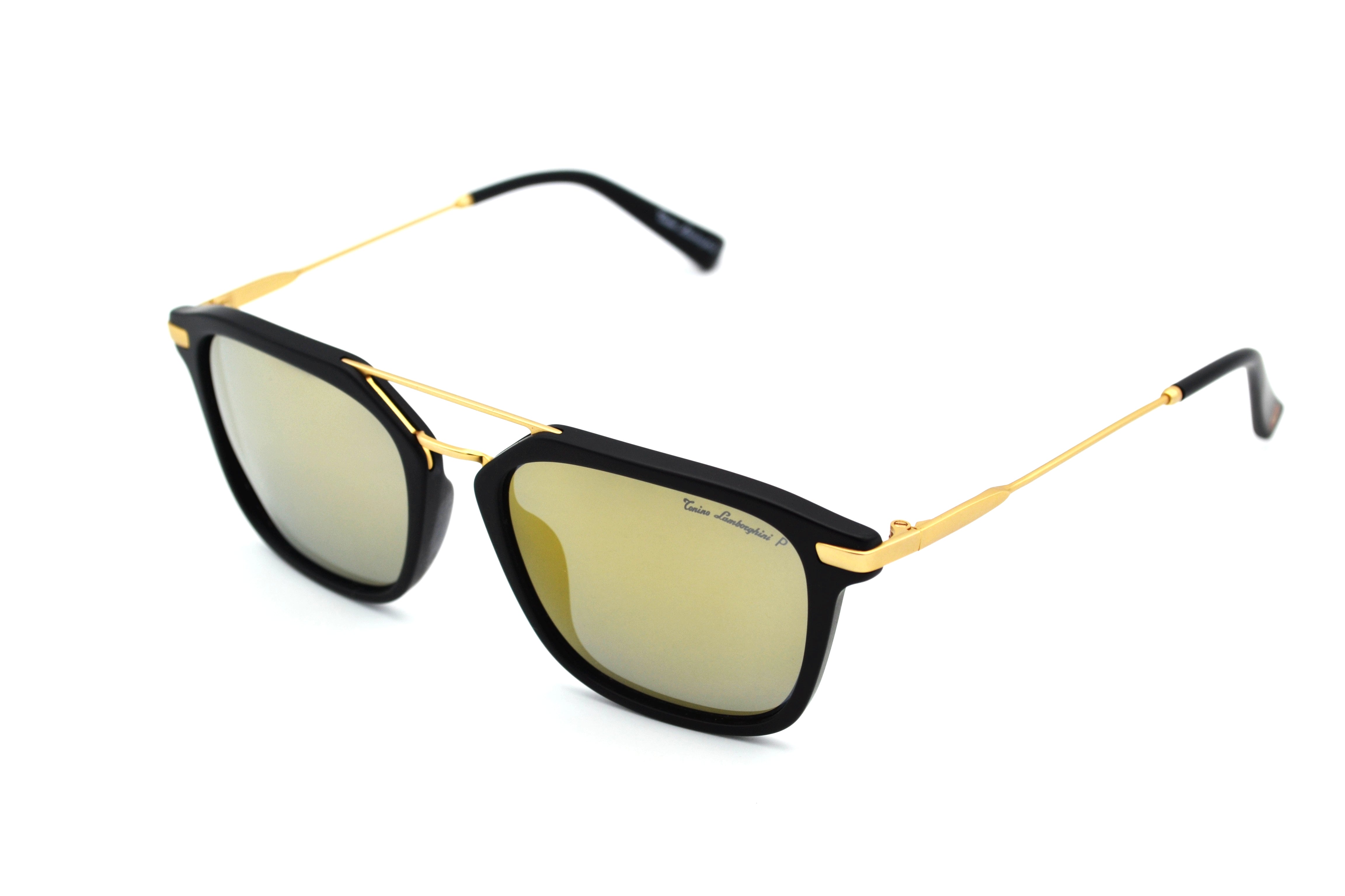 Gafas de sol Tonino Lamborghini TL905S03 Acetato i metal dorado, Lentes Polarizadas
