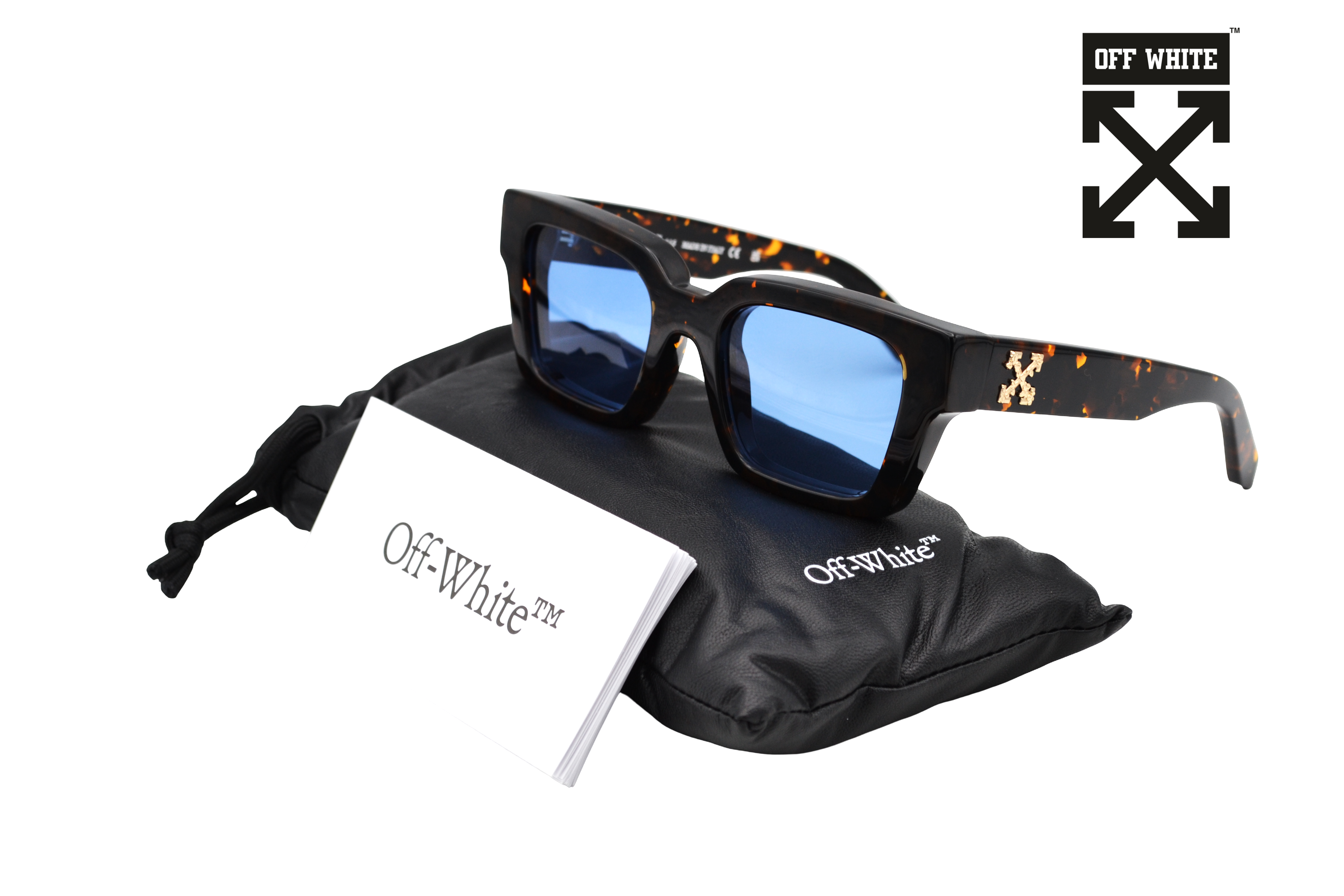 Gafas de sol Off White - VIRGIL OERI008 - Diseño de Acetato negro, para hombre
