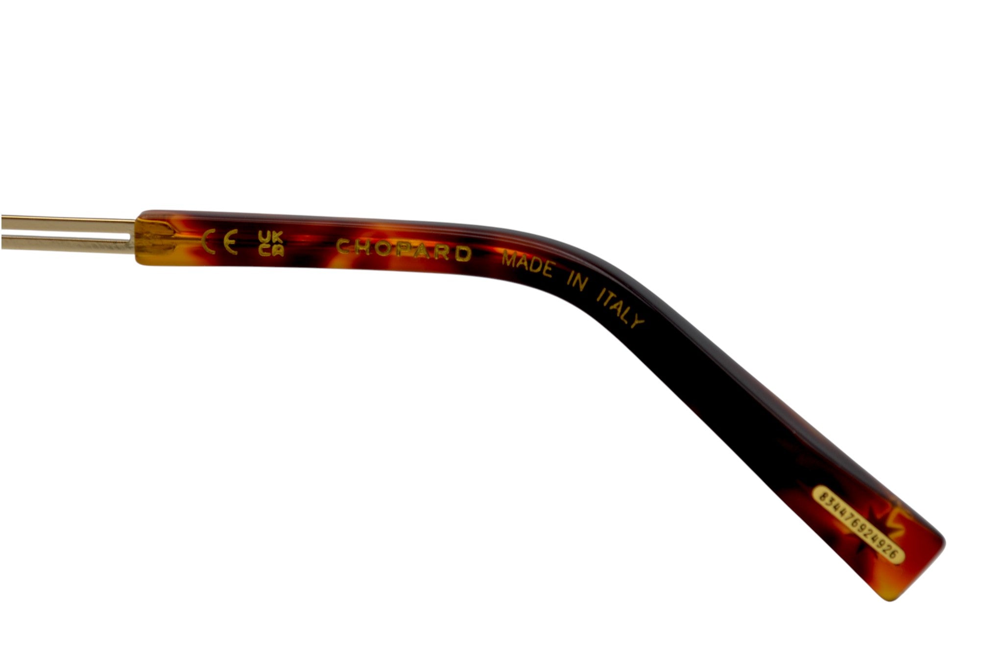 Gafas de sol Chopard SCHG63 400P Diseño de aviador dorado y plateado
