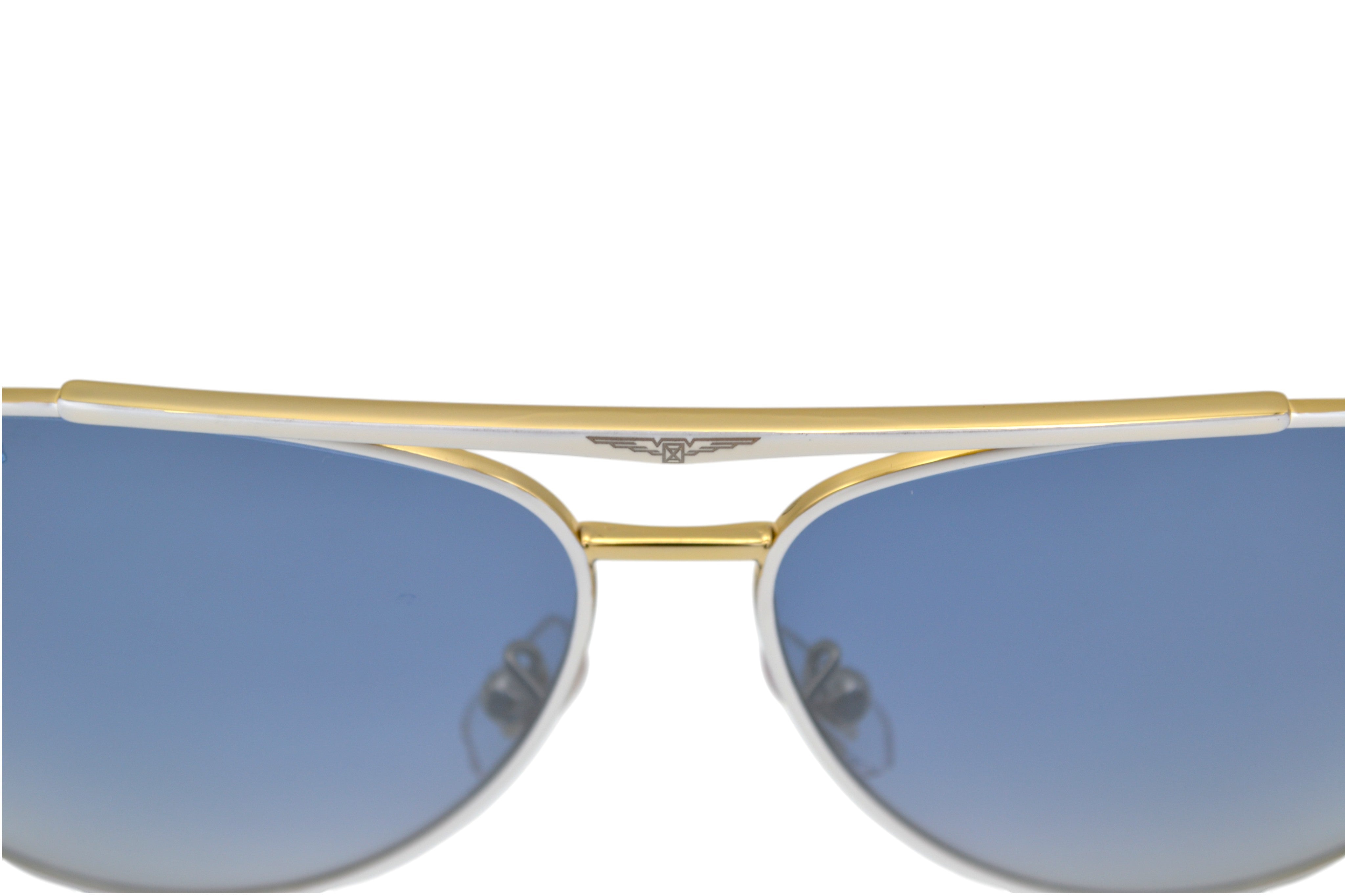 Gafas de sol Longines - LG0005H 30X Diseño clásico de Aviador, metal blanco para hombre