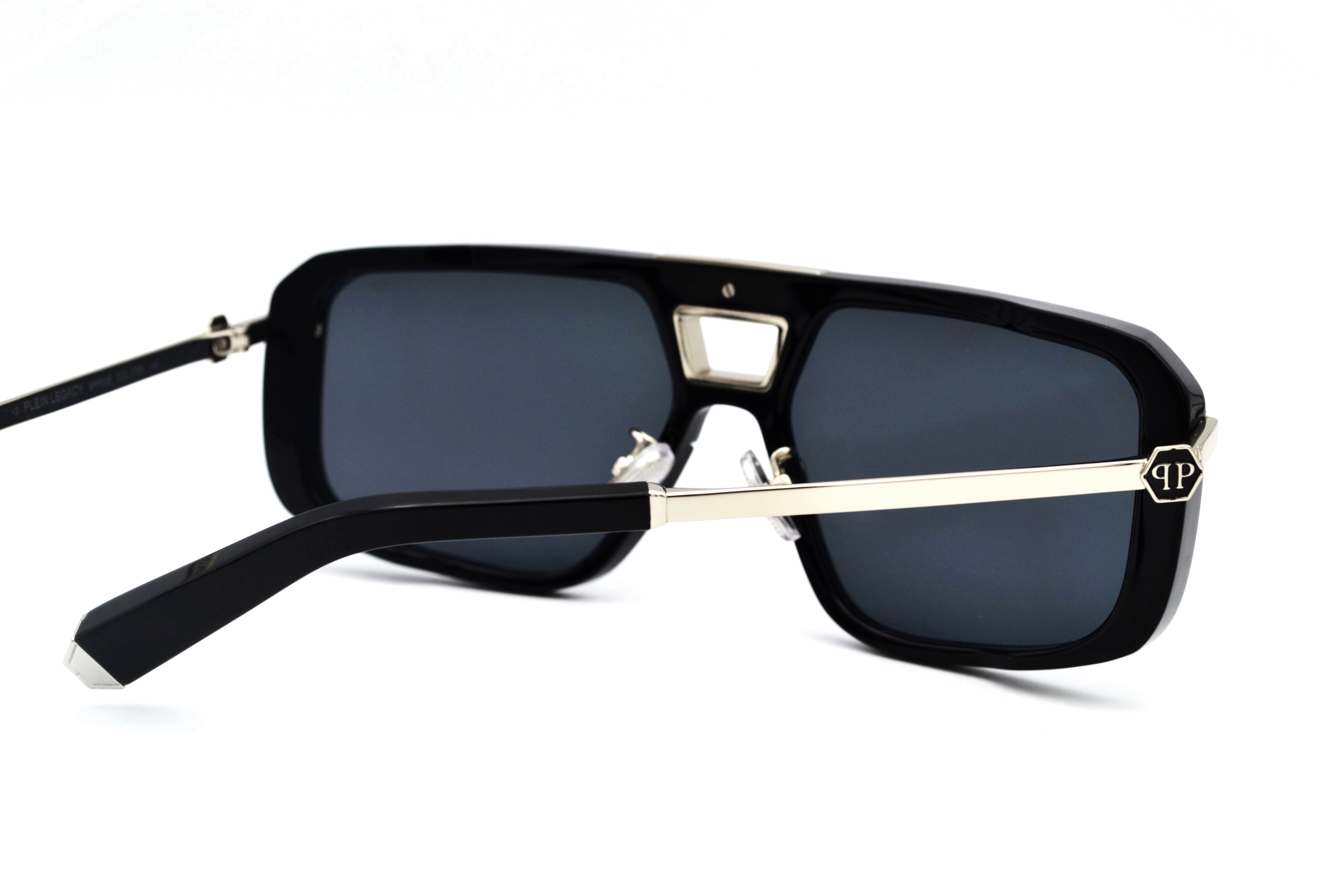 Philipp Plein Sunglasses - Plein Legacy SPP008, Acetate and silver metal design for men