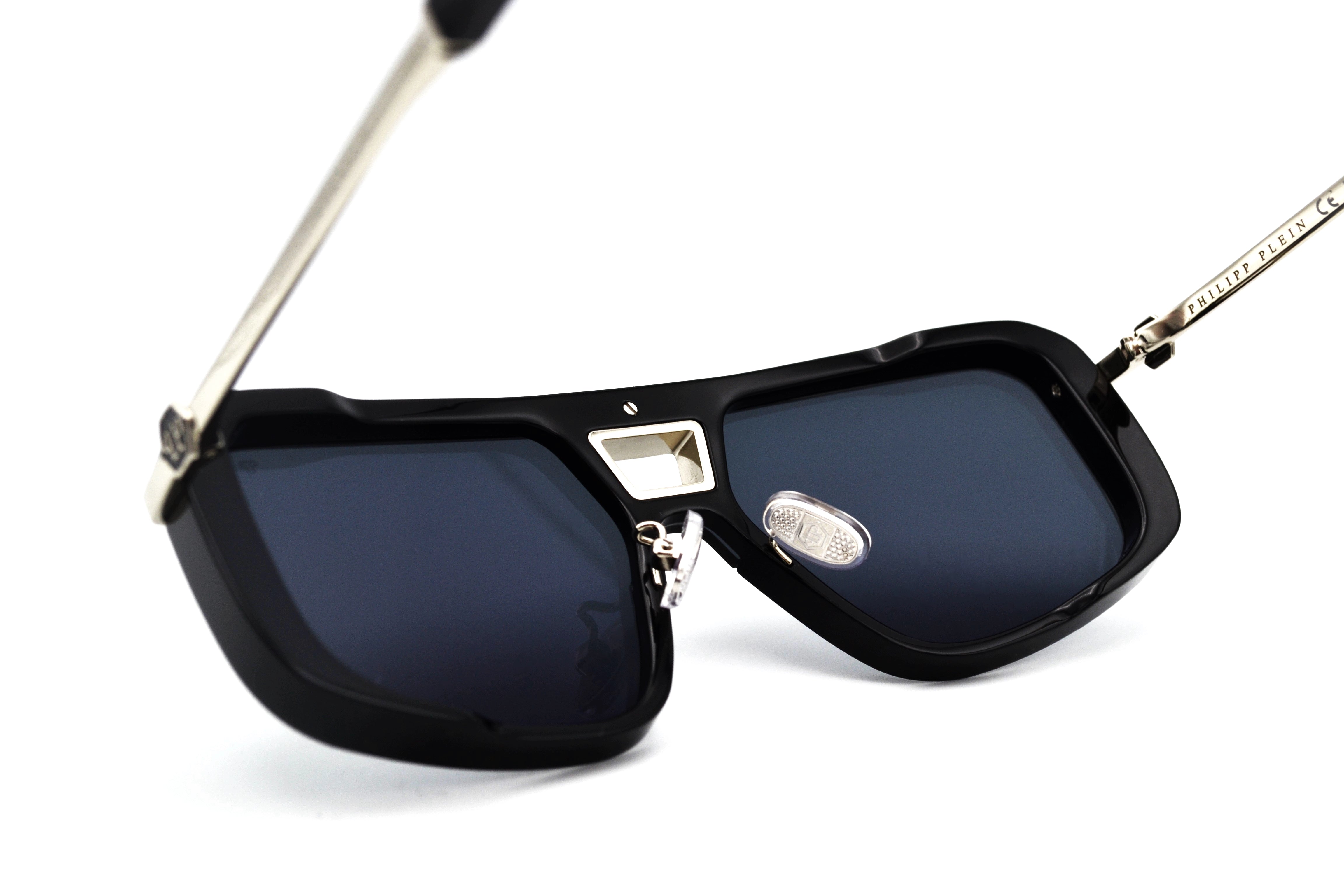 Philipp Plein Sunglasses - Plein Legacy SPP008, Acetate and silver metal design for men