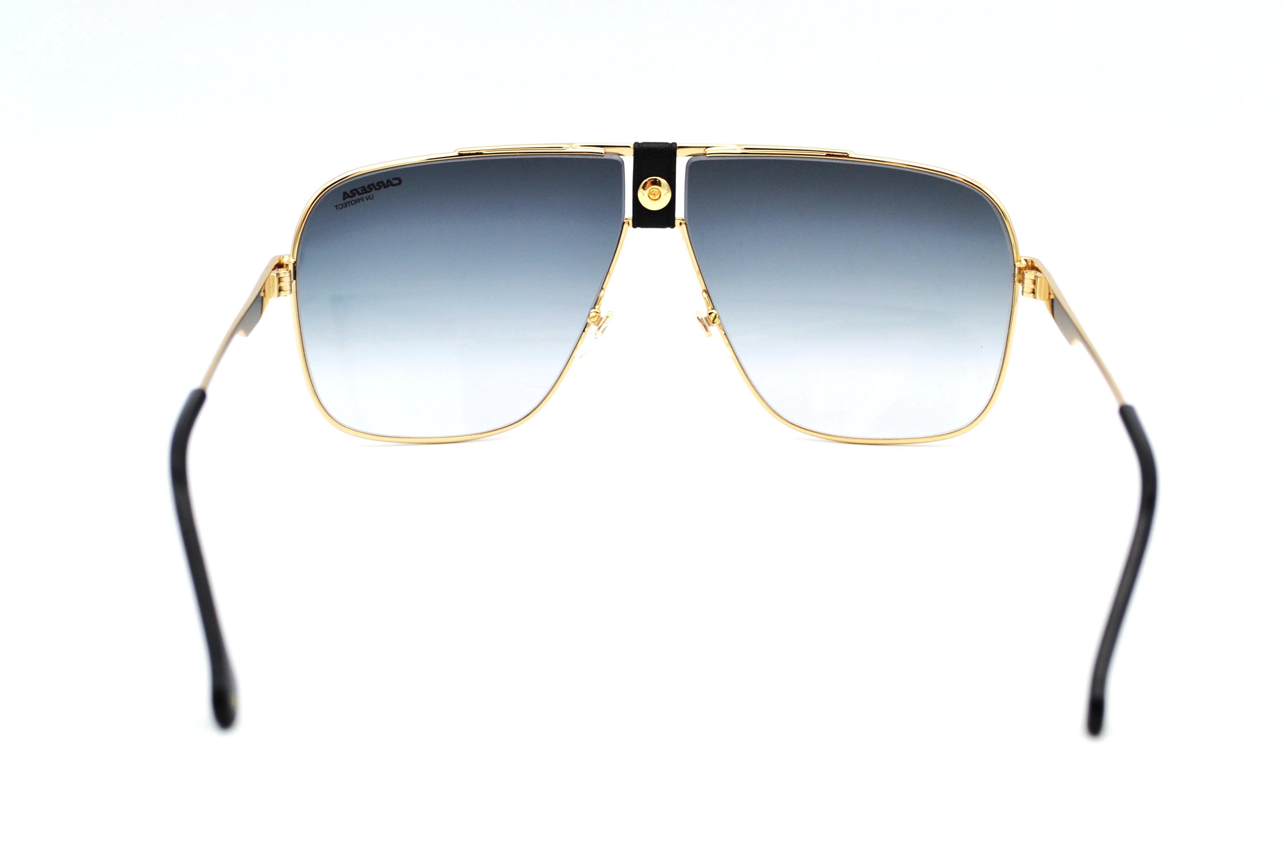 CARRERA men's sunglasses, rectangular leather and gold metal 1018S 2M29K