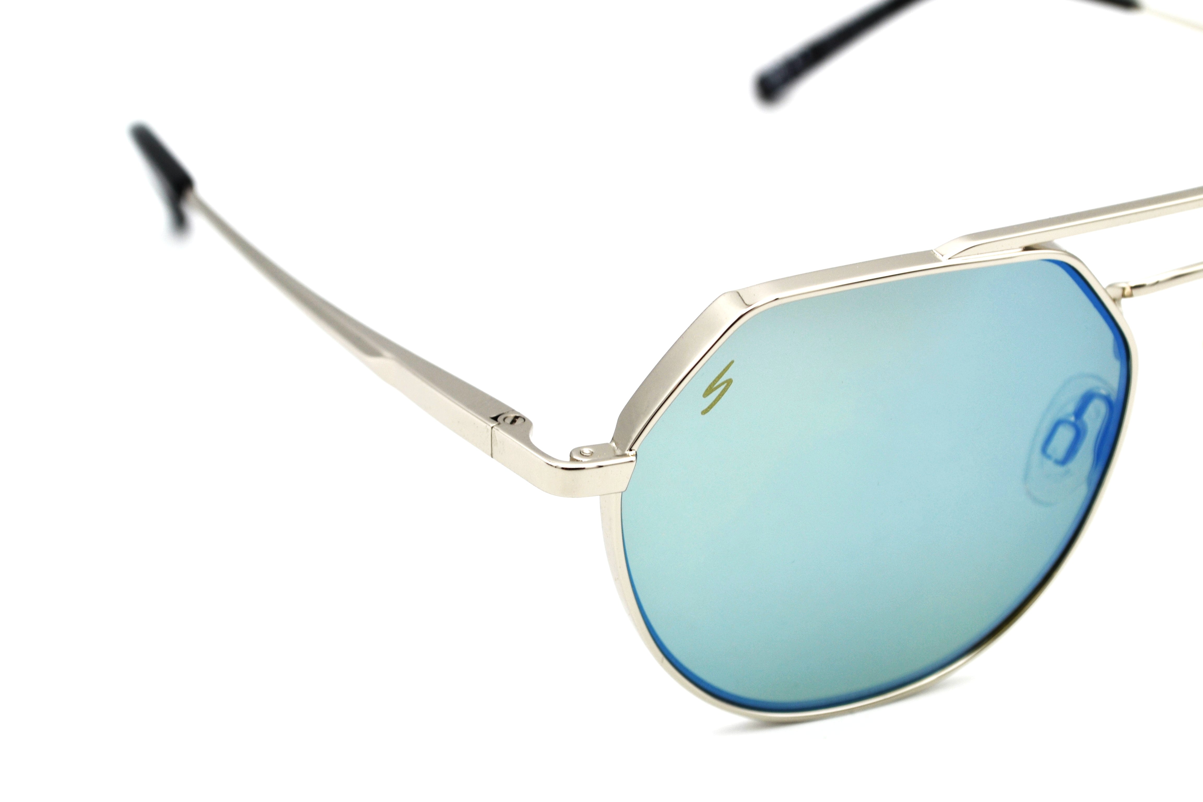 Gafas de sol Serengeti SHELBY SS533004 Diseño de metal plateado, unisex