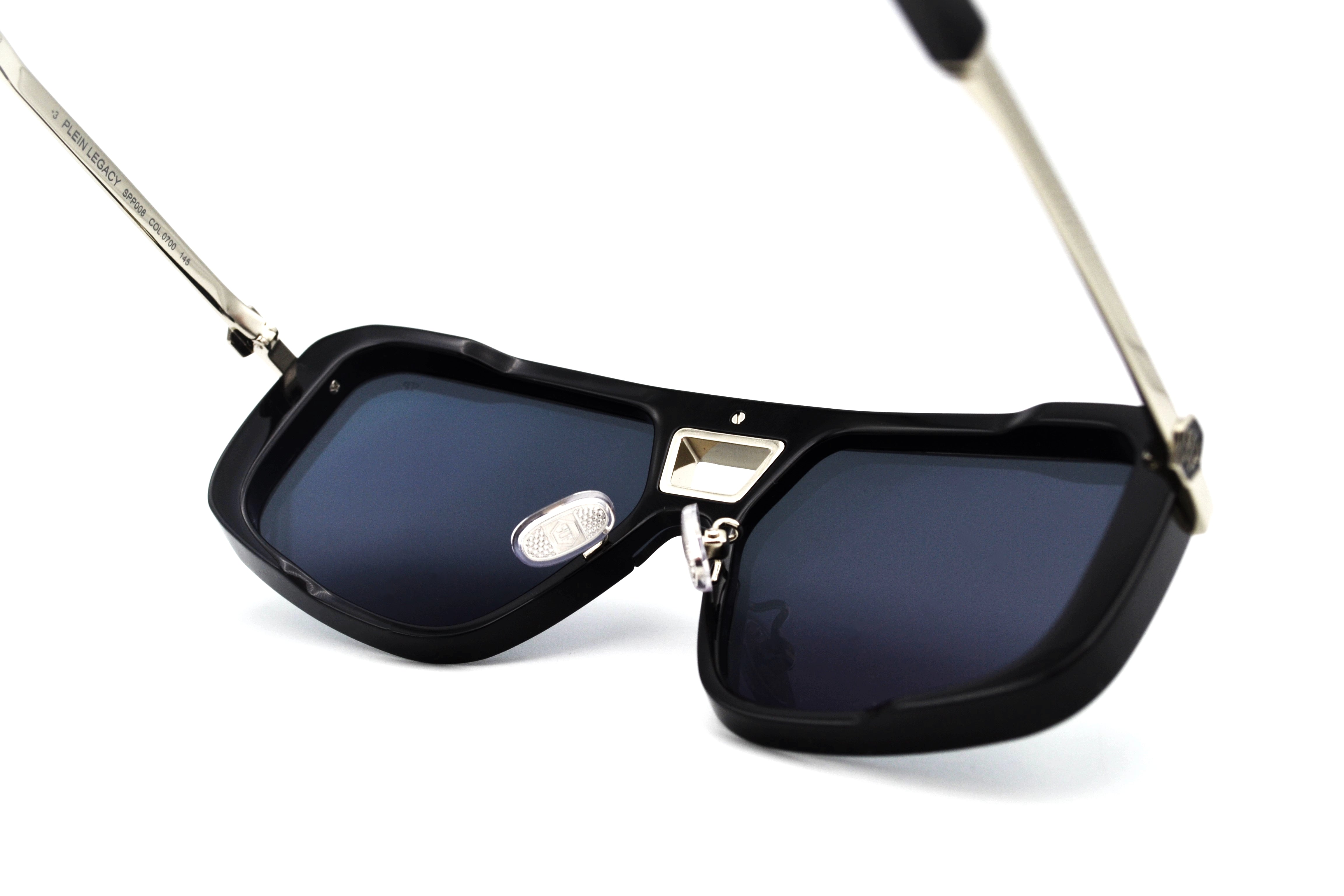 Philipp Plein Sunglasses - Plein Legacy SPP008, Acetate and silver metal design for men