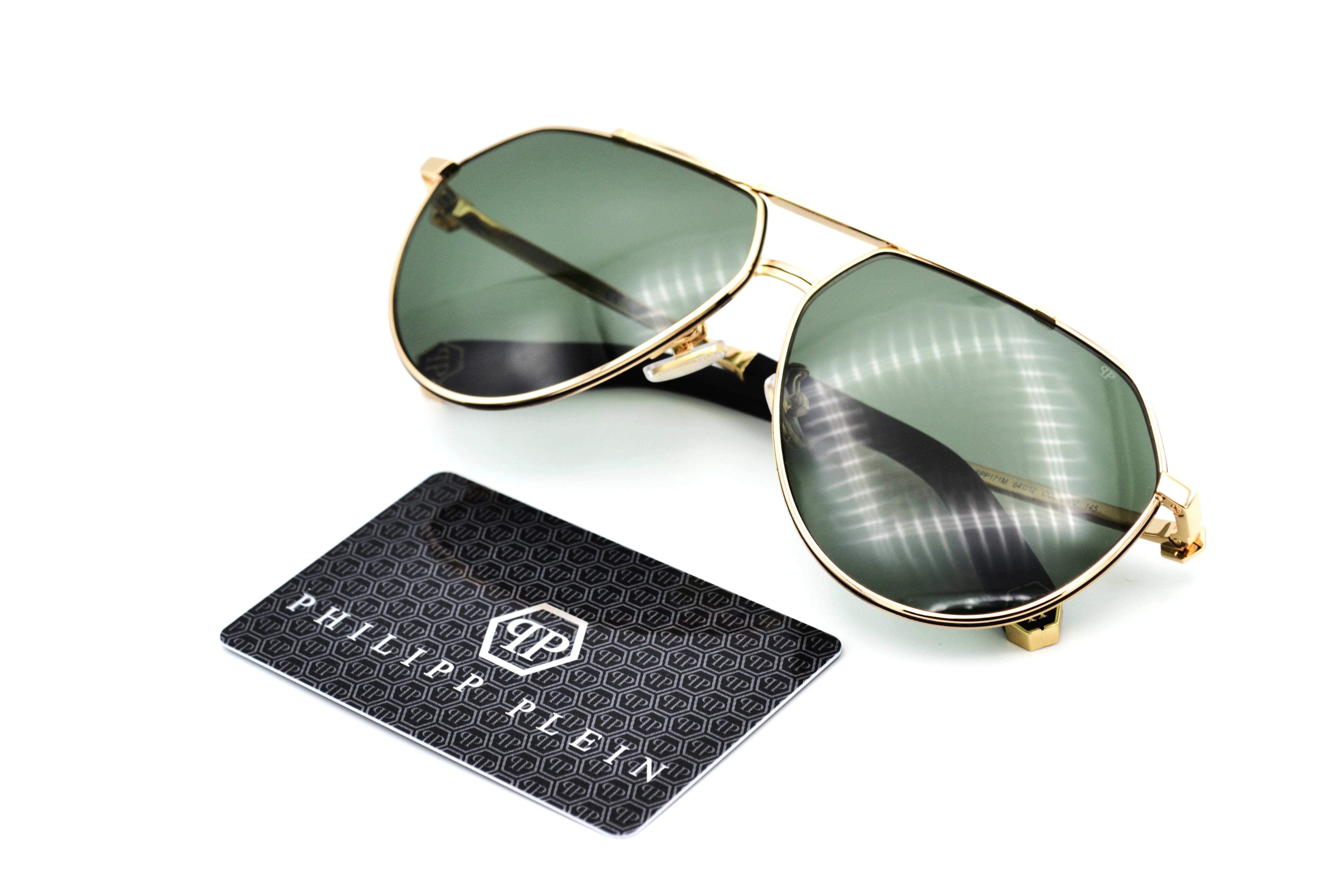 Gafas de sol Philipp Plein - SPP171M Diseño de metal dorado para hombre