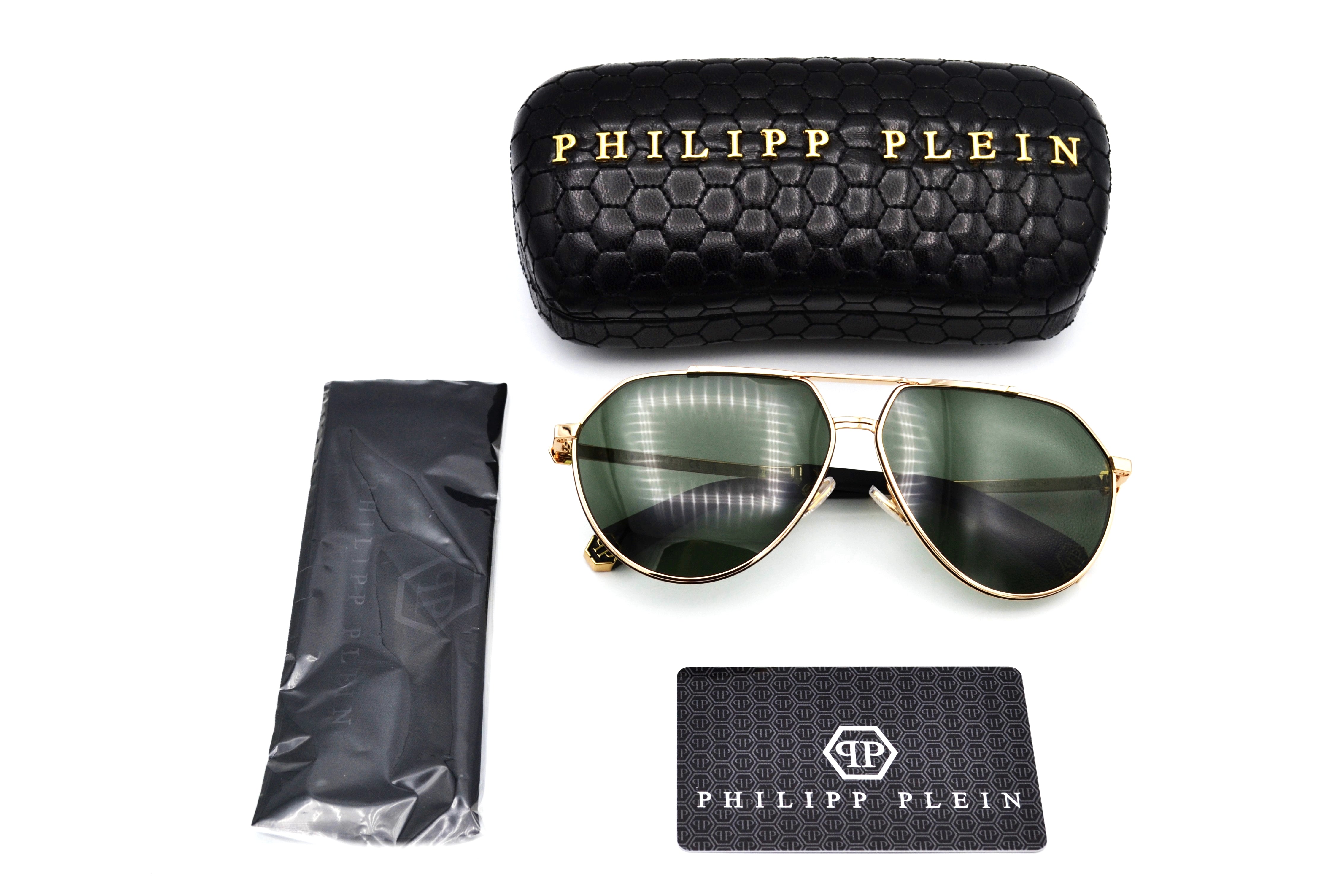 Gafas de sol Philipp Plein - SPP171M Diseño de metal dorado para hombre