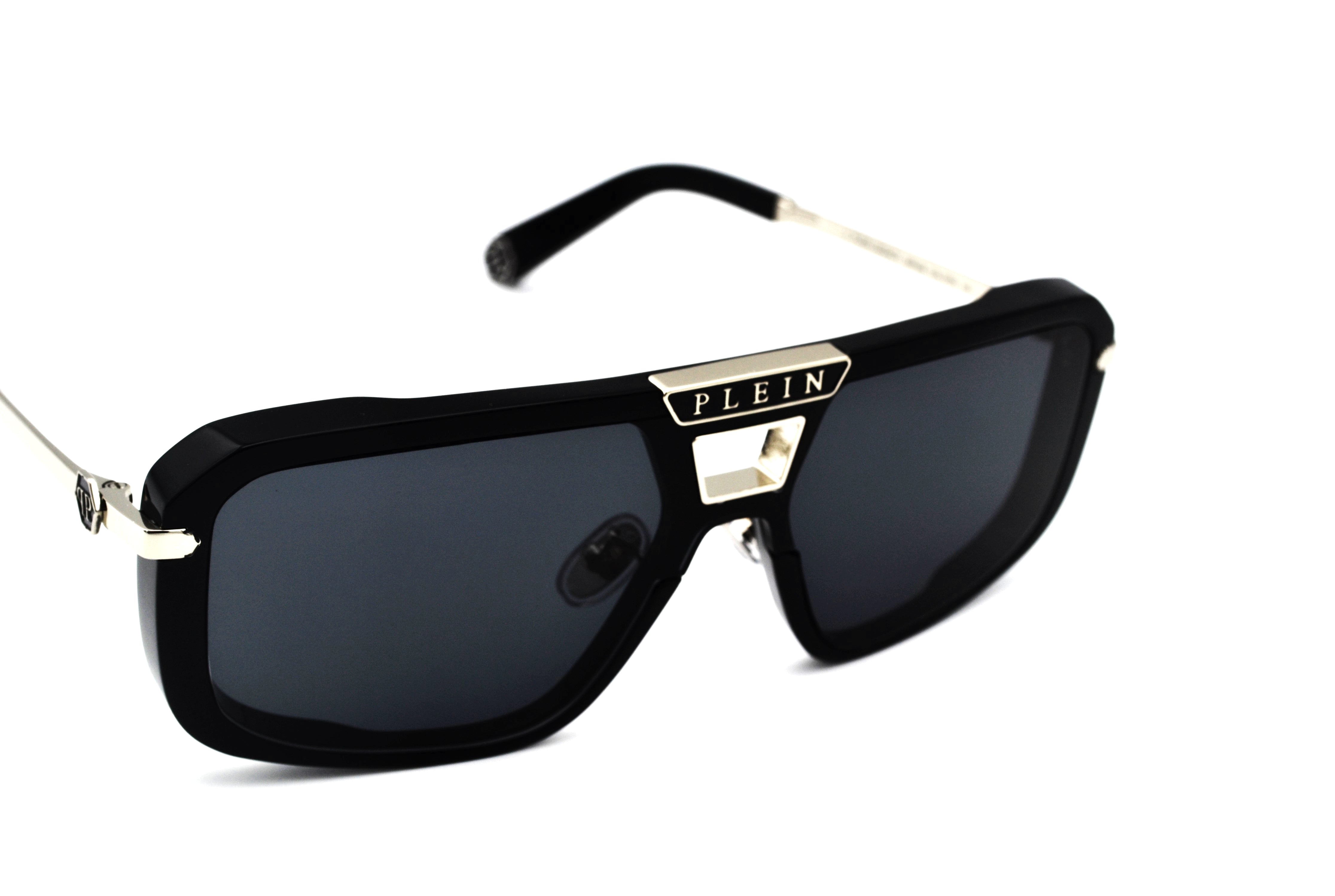 Philipp Plein Sunglasses - Plein Legacy SPP008, Acetate and silver metal design for men