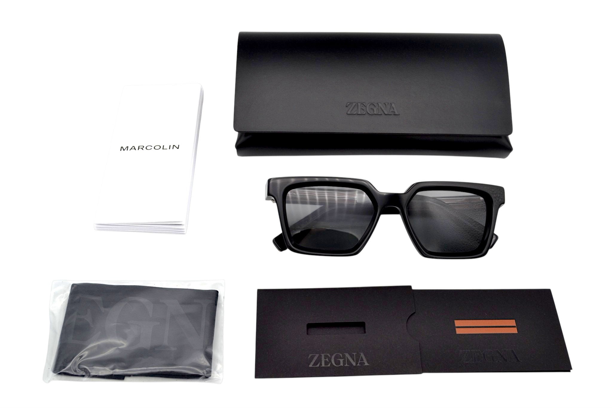 Gafas de sol Ermenegildo Zegna EZ0214 01A - Diseño de Acetato negro para hombre
