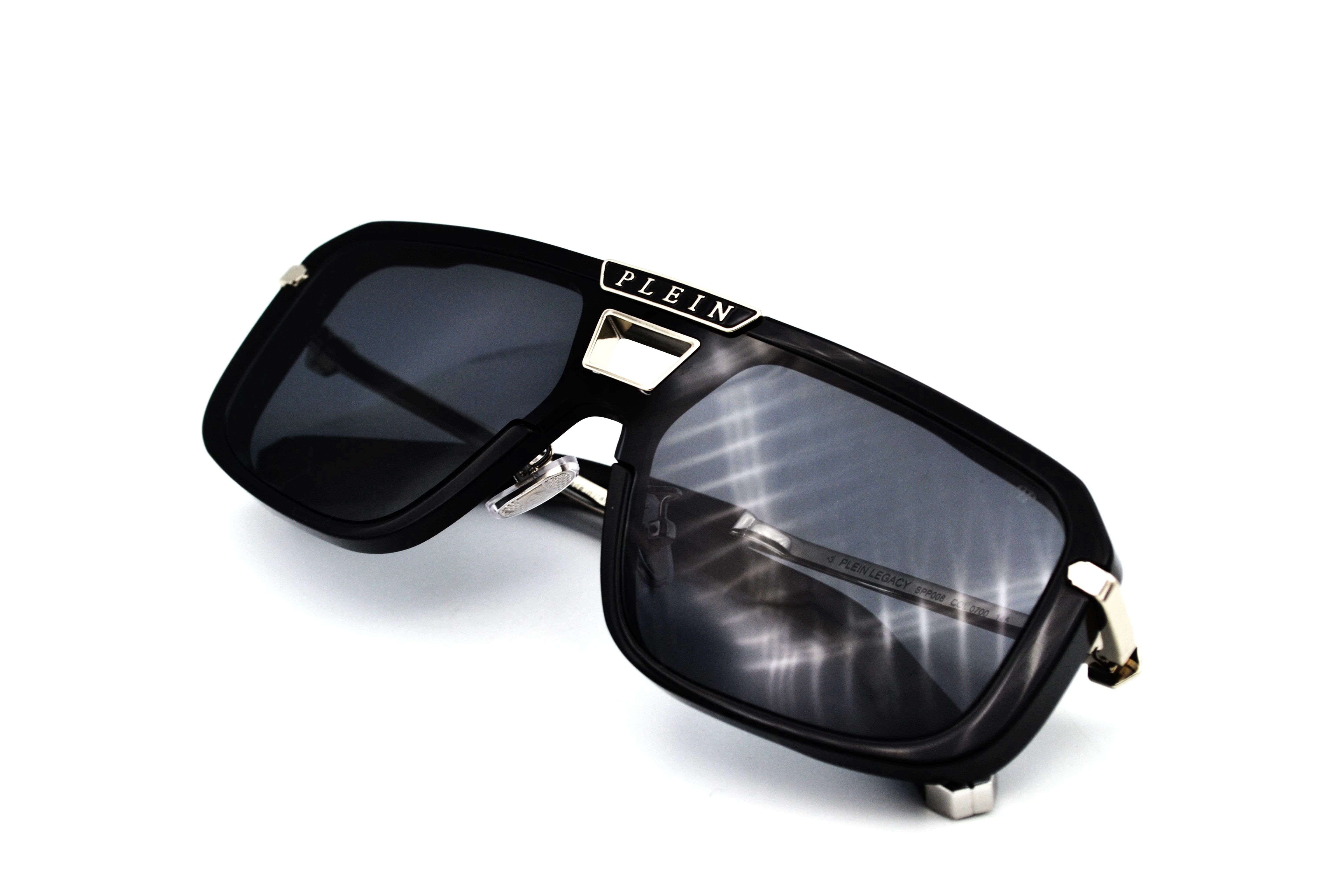 Philipp Plein Sunglasses - Plein Legacy SPP008, Acetate and silver metal design for men