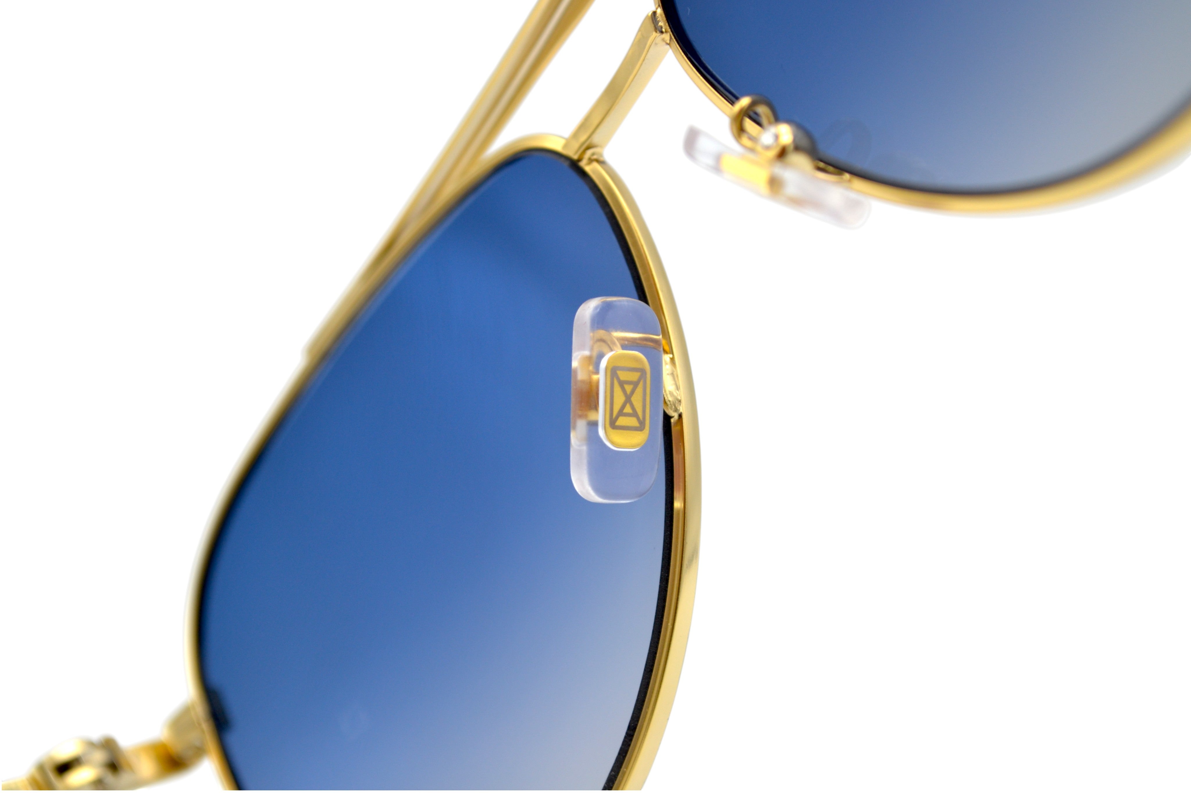 Gafas de sol Longines - LG0005H 30X Diseño clásico de Aviador, metal blanco para hombre