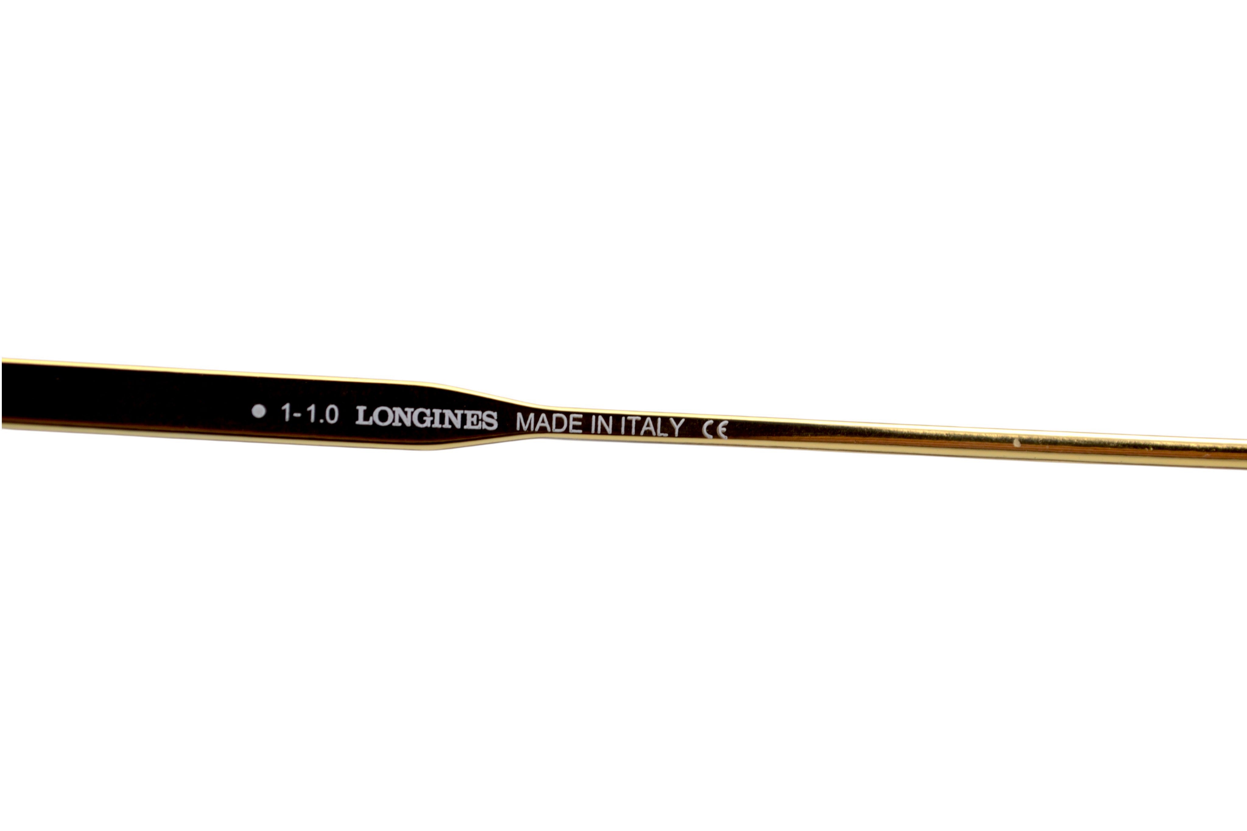 Gafas de sol Longines - LG0005H 30X Diseño clásico de Aviador, metal blanco para hombre