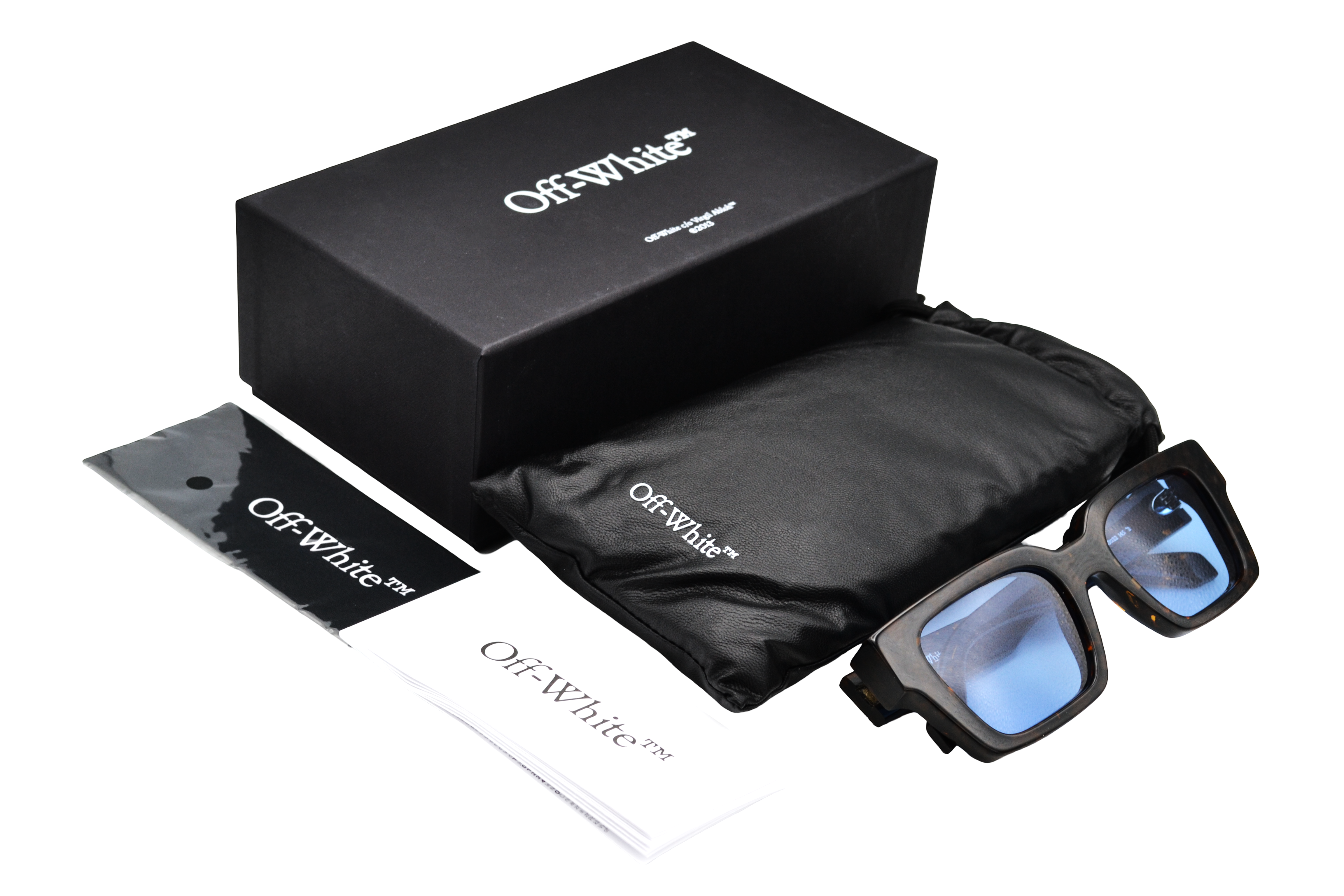 Gafas de sol Off White - VIRGIL OERI008 - Diseño de Acetato negro, para hombre