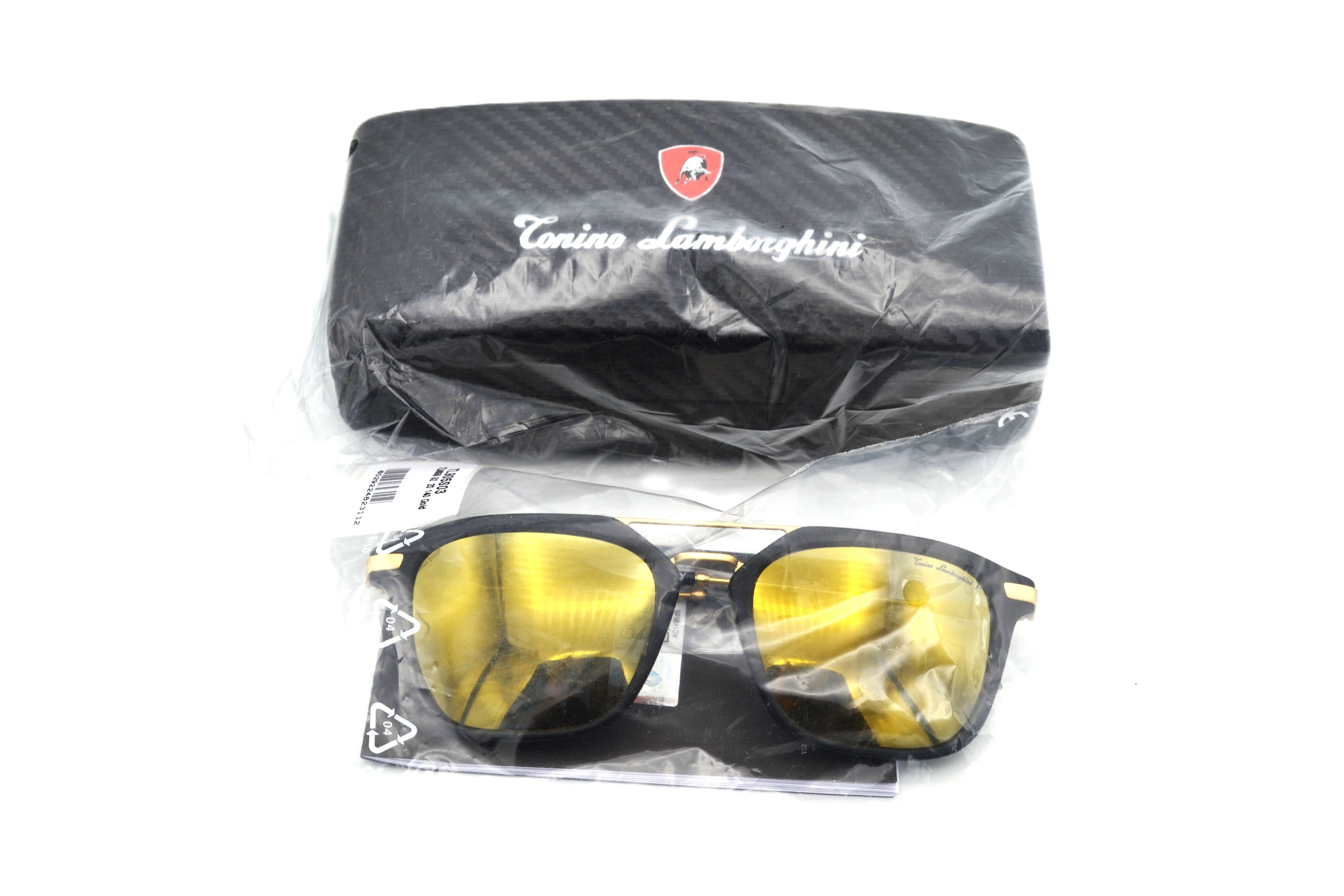 Gafas de sol Tonino Lamborghini TL905S03 Acetato i metal dorado, Lentes Polarizadas