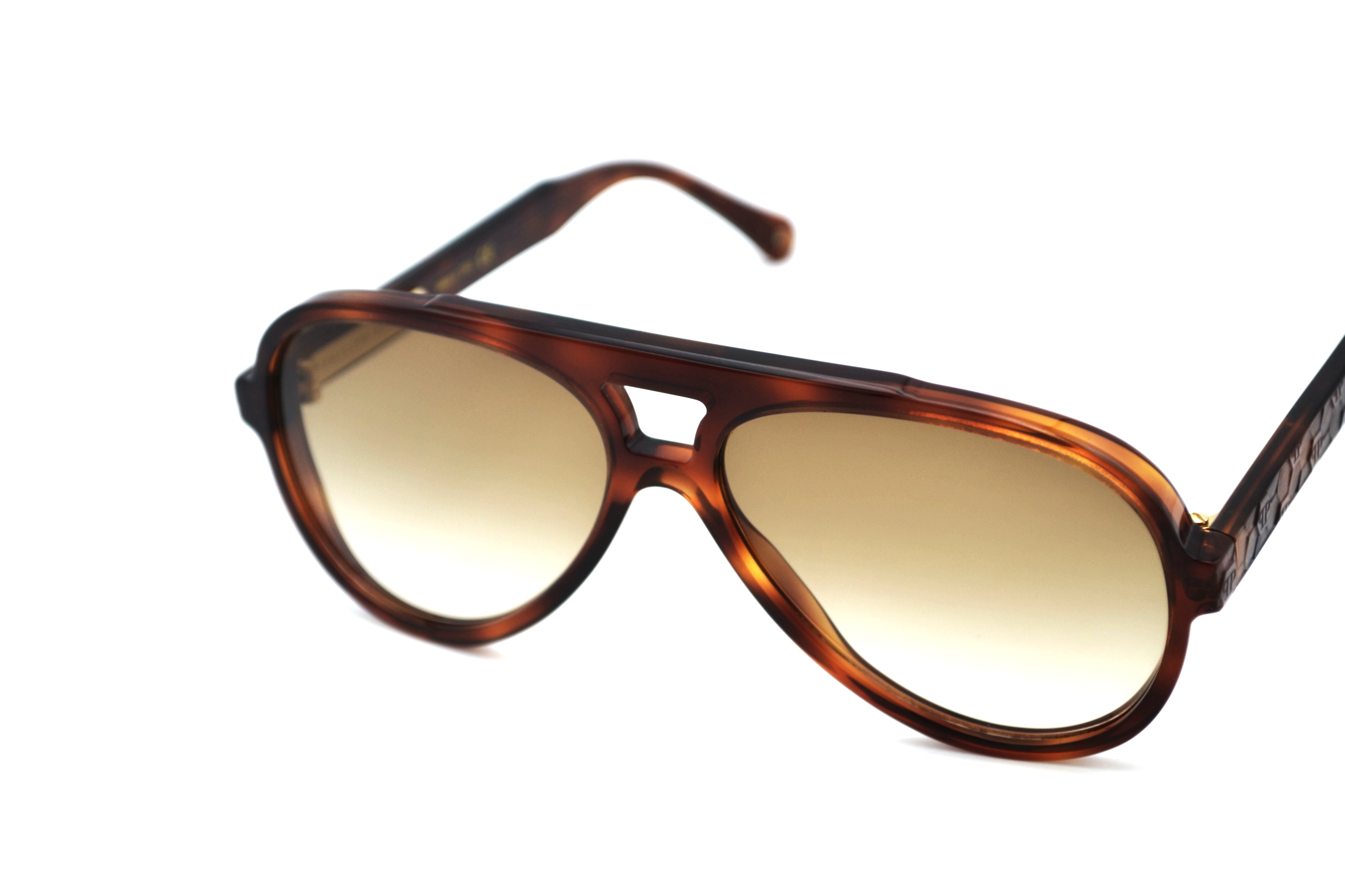 Philipp Plein Sunglasses - MES0107 GOZG Havana Brown Acetate Design for Men