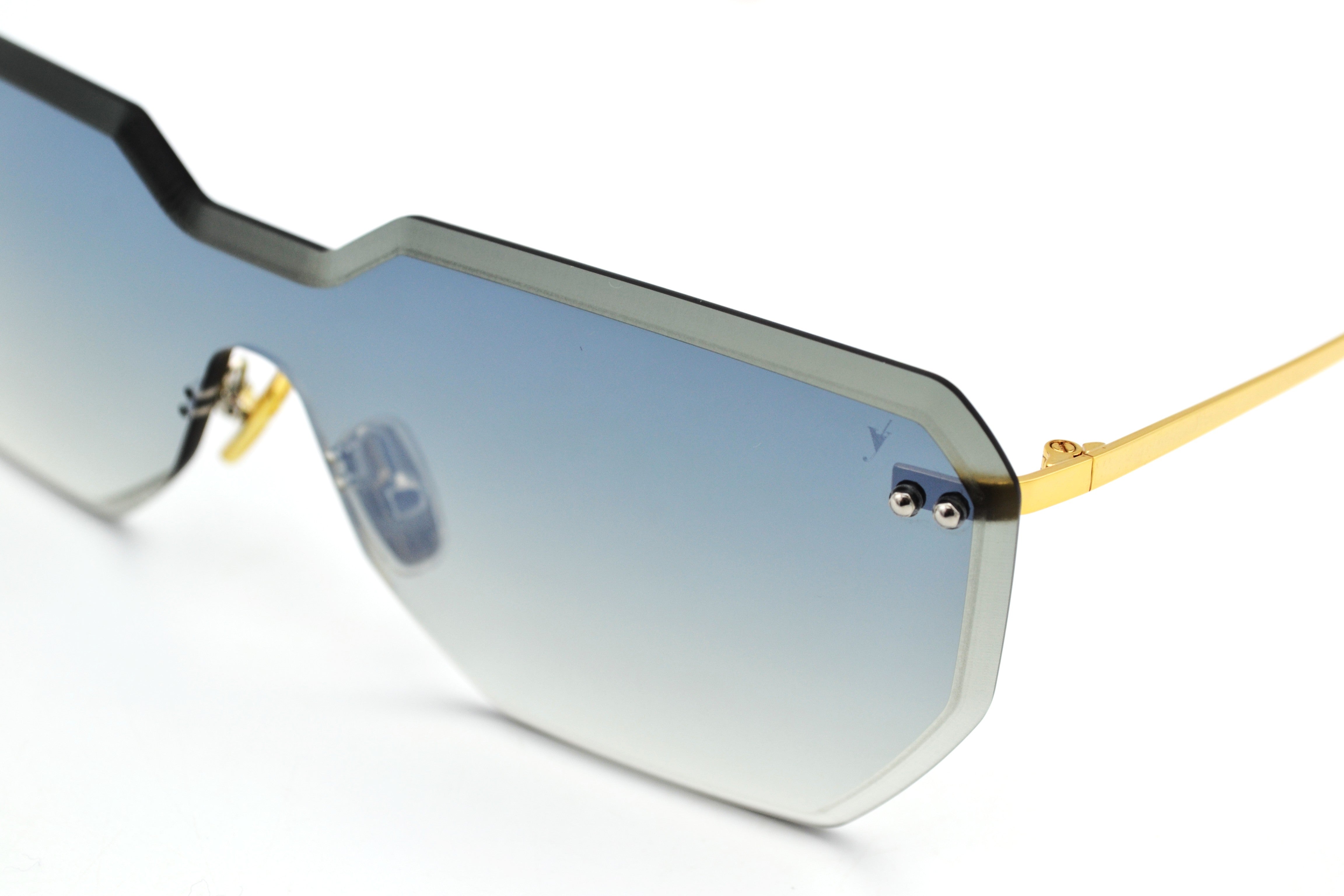 Gafas de sol Eyepetizer- BRICKEL, diseño rimless y metal dorado, para mujer