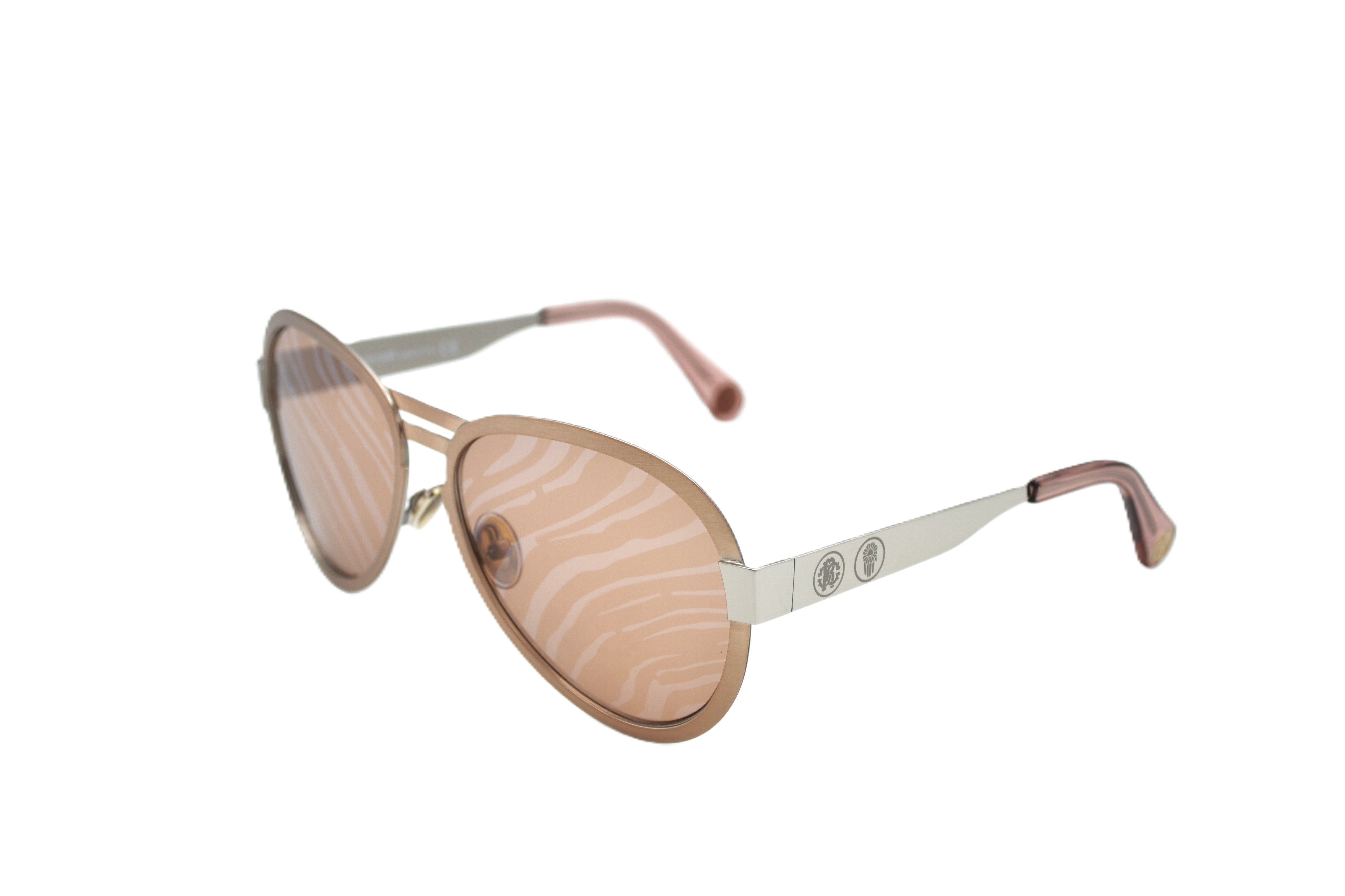 Gafas de sol Roberto Cavalli RC1133S 33G - Diseño de aviador de metal plateado para mujer