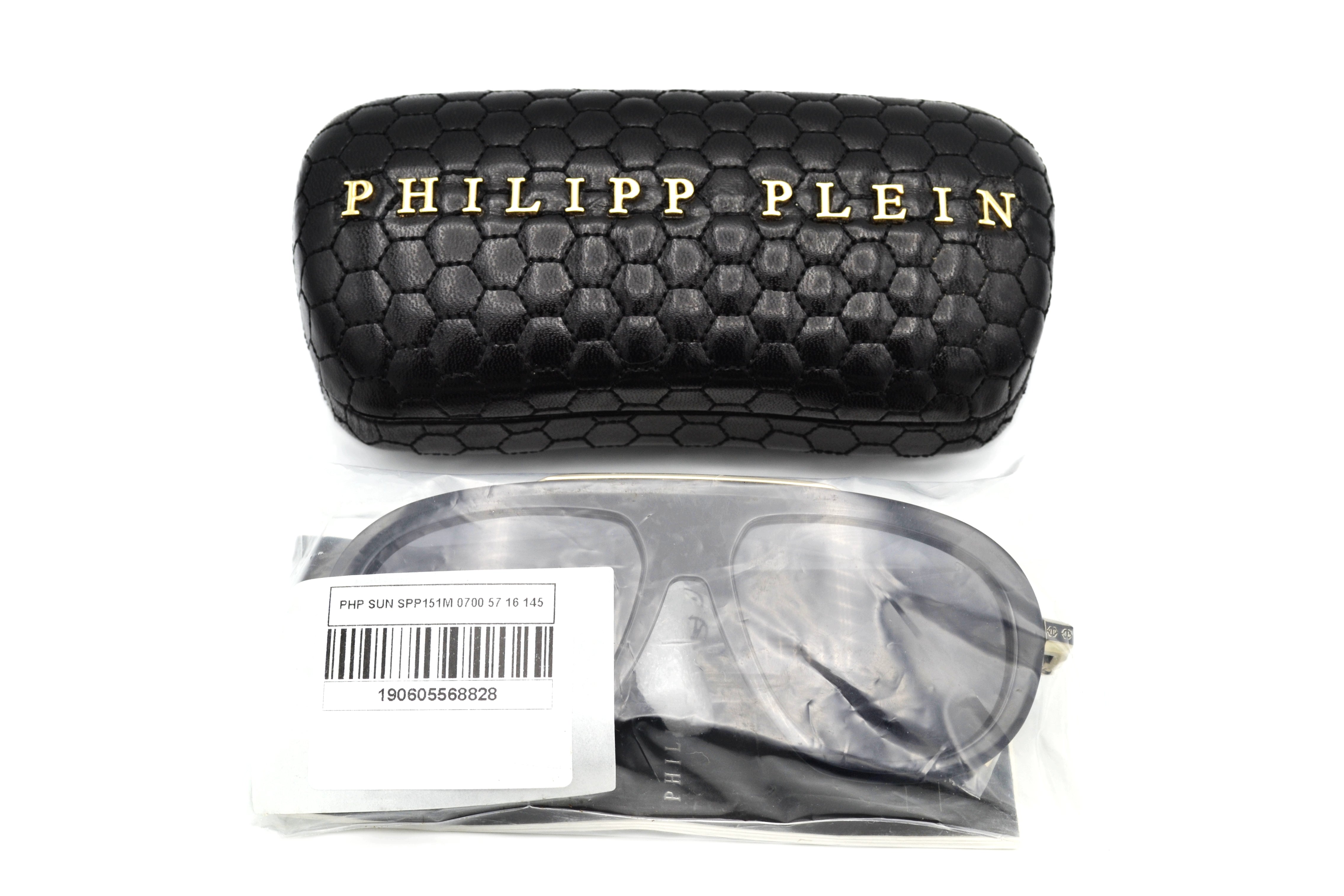 Gafas de sol Philipp Plein - PLEIN LEGACY SPP151 0700 Diseño de titanio y acetato para hombre