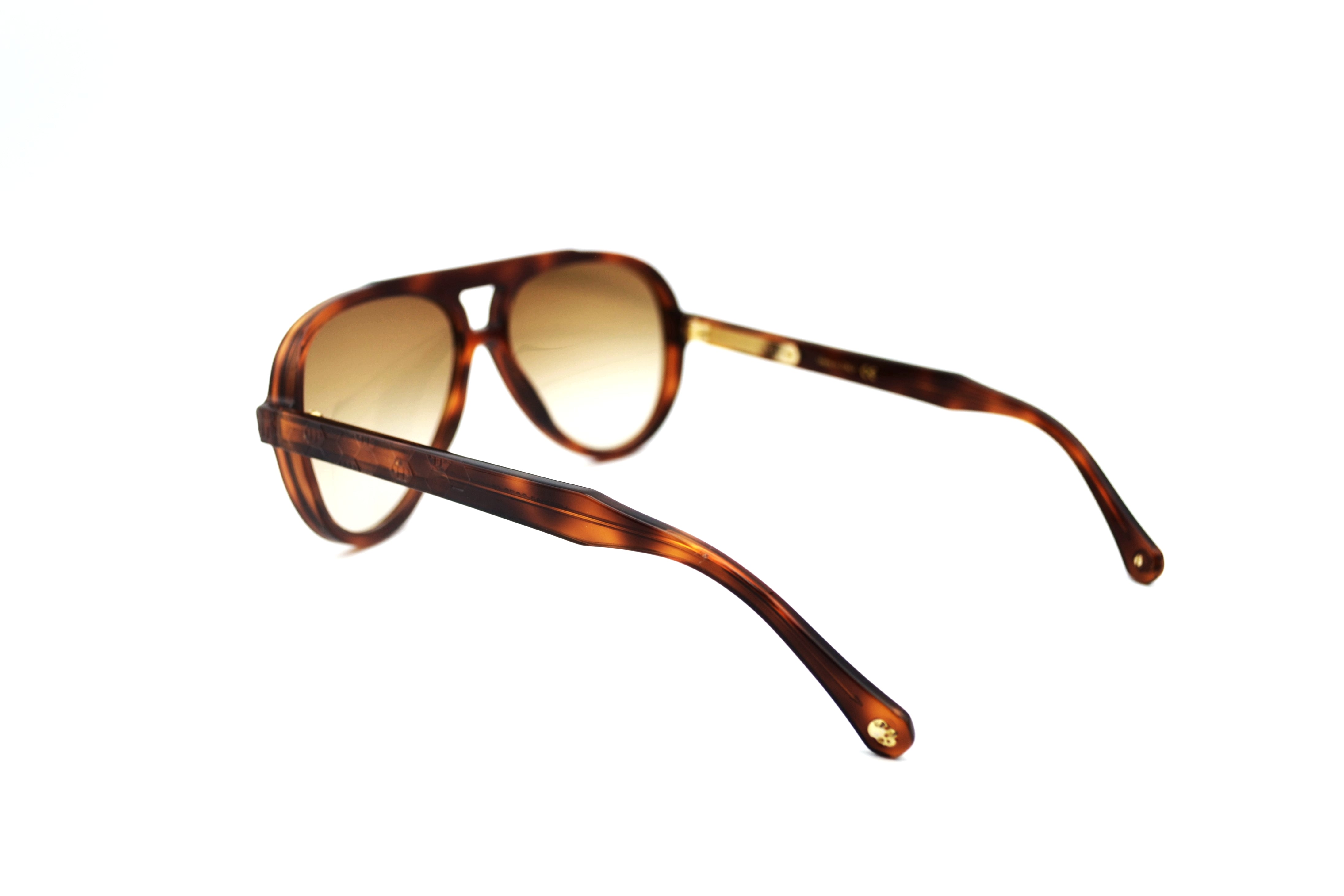 Philipp Plein Sunglasses - MES0107 GOZG Havana Brown Acetate Design for Men