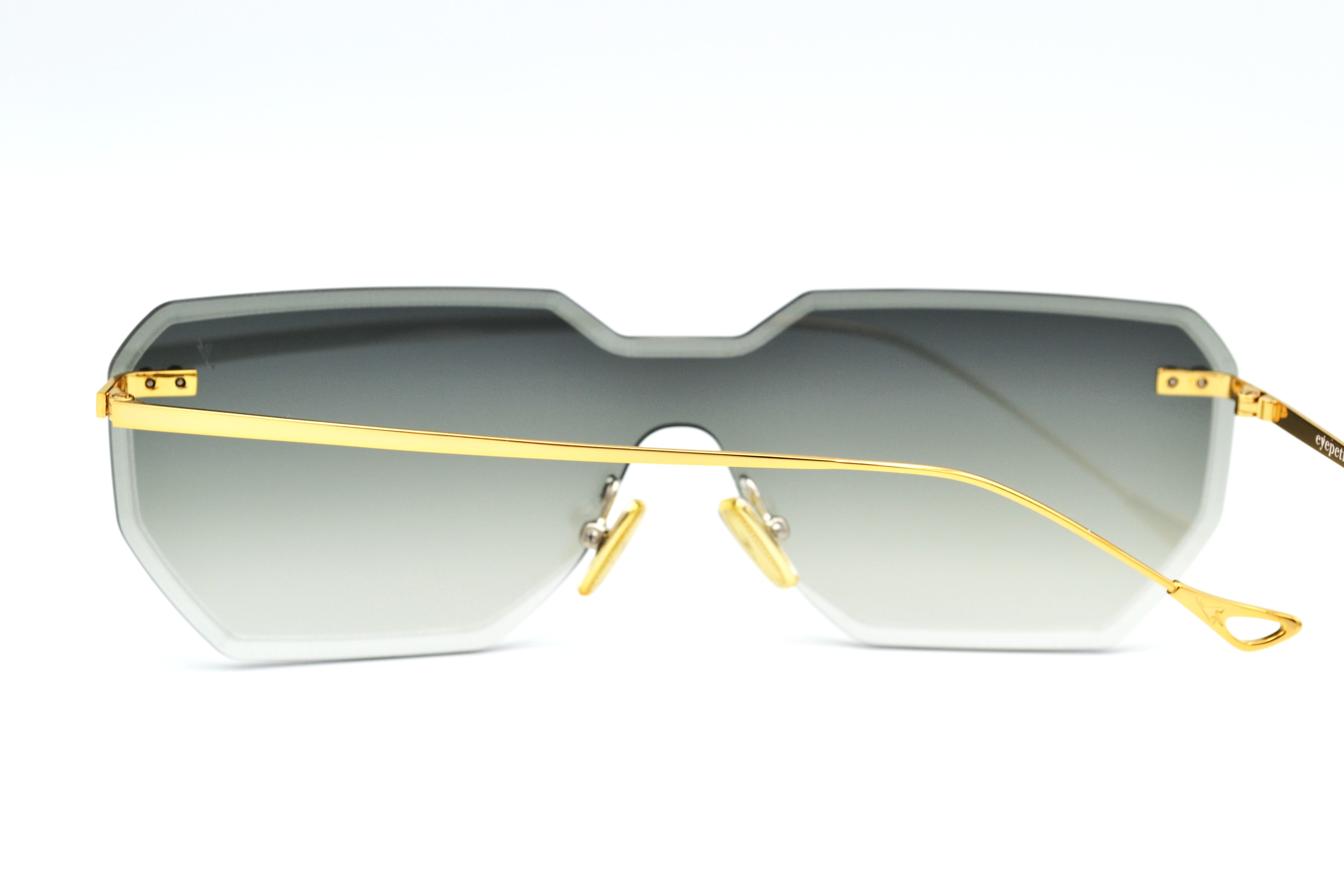 Gafas de sol Eyepetizer- BRICKEL, diseño rimless y metal dorado, para mujer
