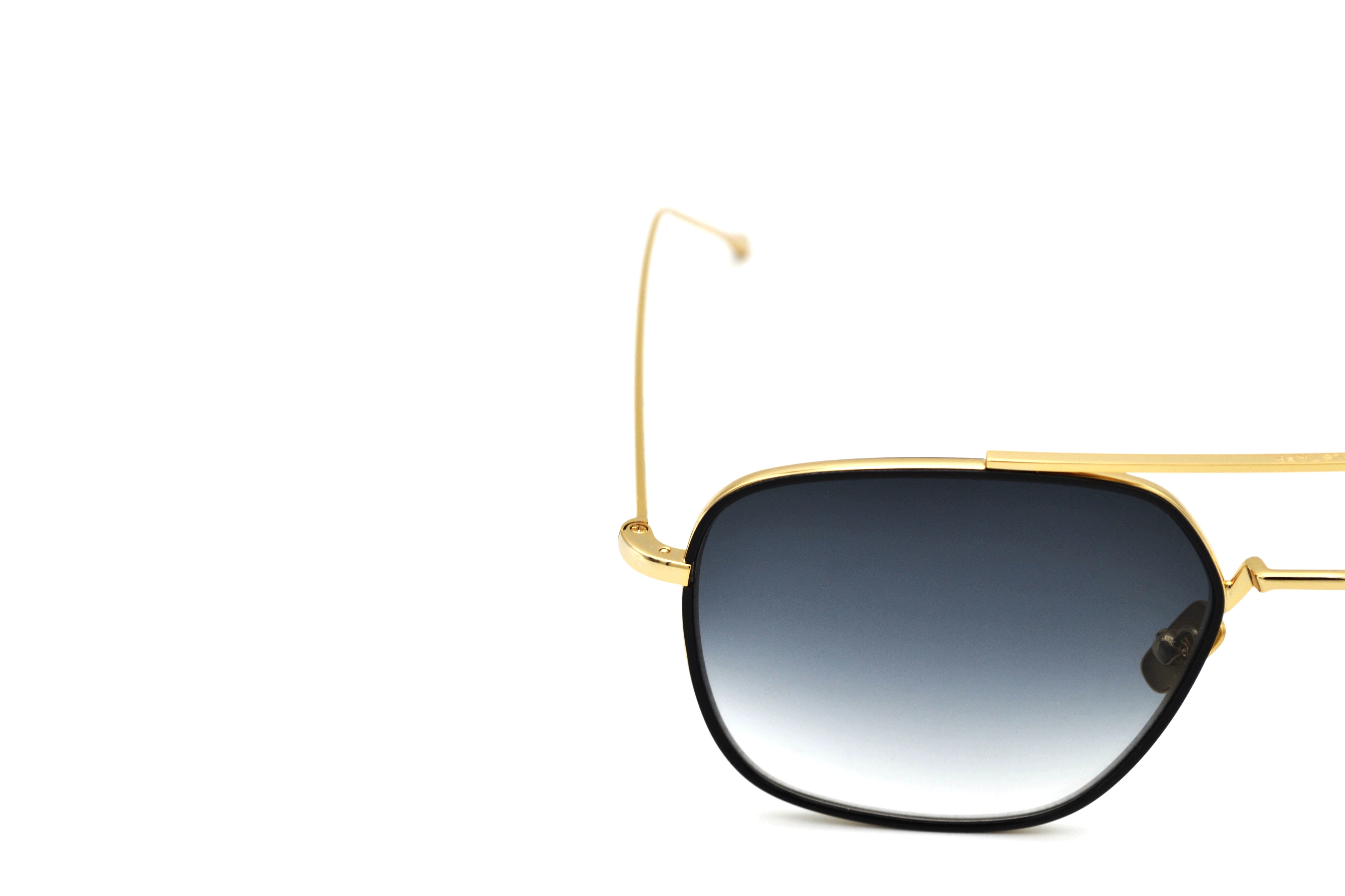 Gafas de sol Belstaff OUTLAW II BLACK, Diseño rectangular de metal, Fabricado en Japón